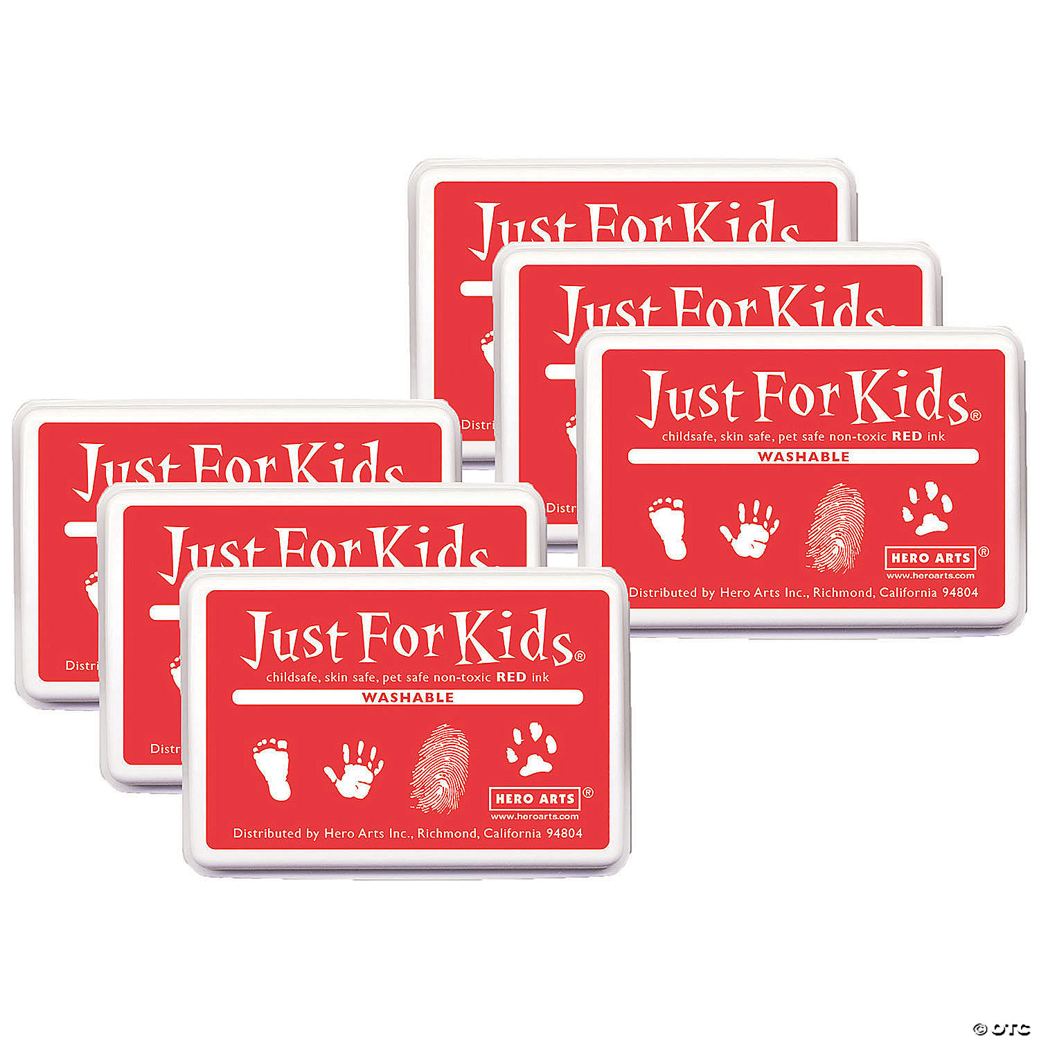 Hero Arts® Just for Kids® Washable Ink Pad, Red, Pack of 6
