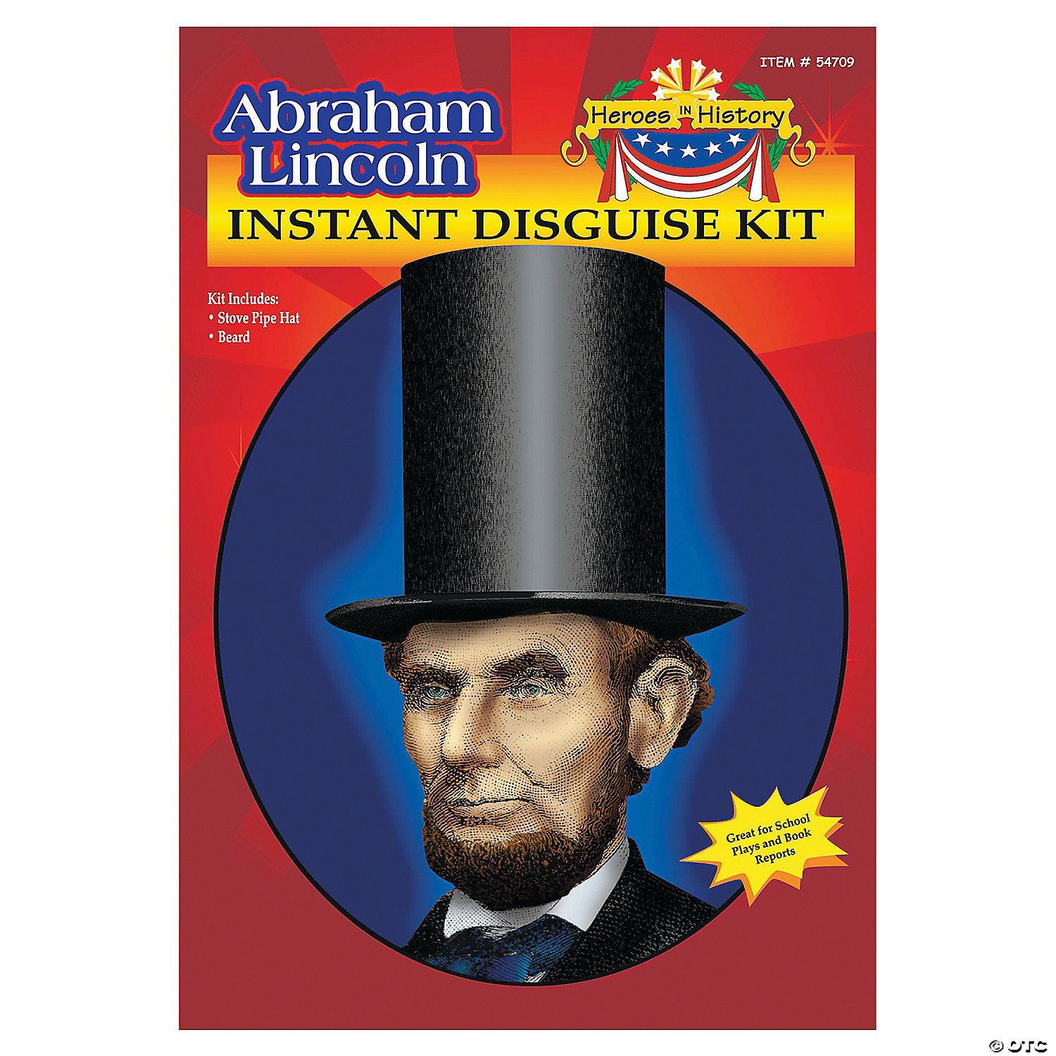 Costume Culture Mens Abraham Lincoln Hat with Beard