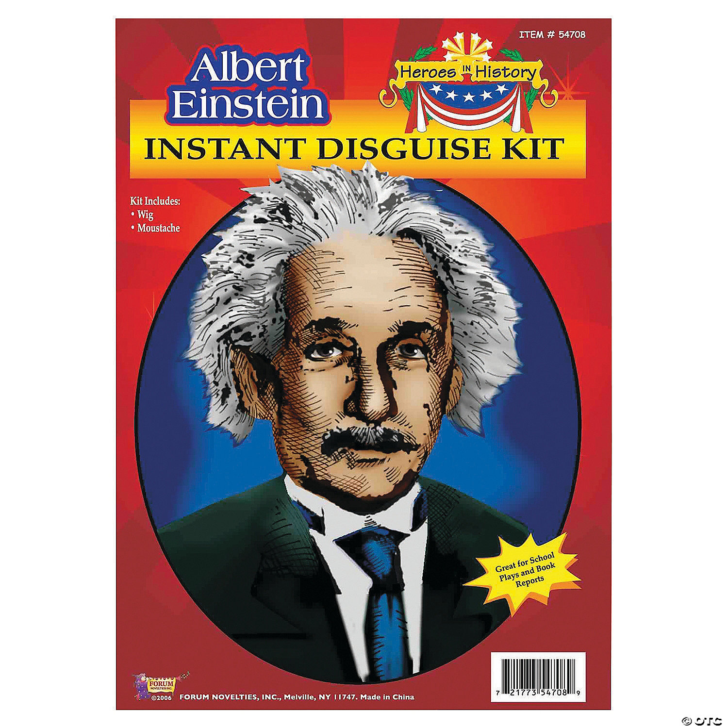 Heroes in History: Albert Einstein Wig & Mustache Costume | Oriental Trading