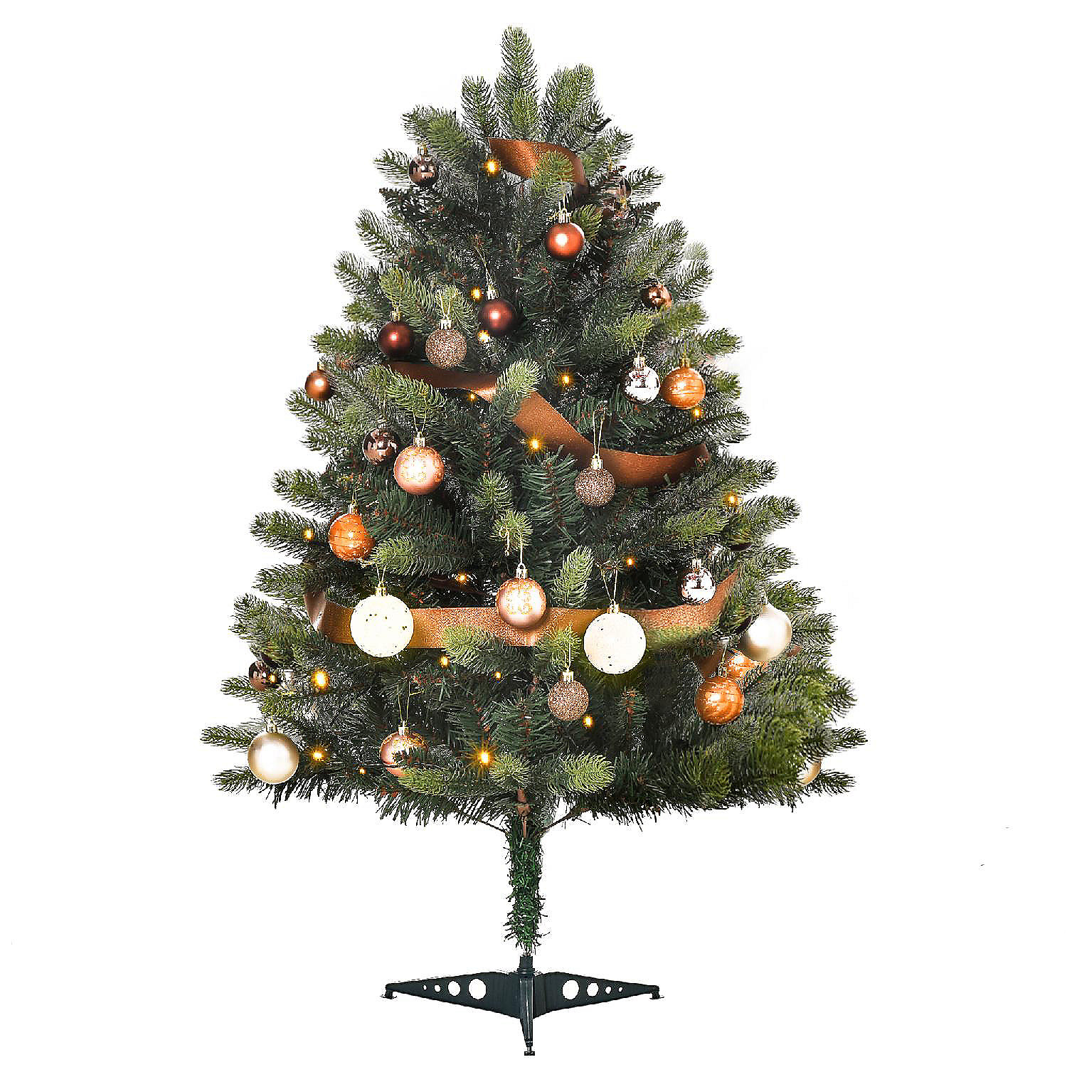 HOMCOM 3' Tall Lit Full Fir Artificial Christmas Tree with Realistic  Branches 60 LED and 227 Tips Green | Oriental Trading