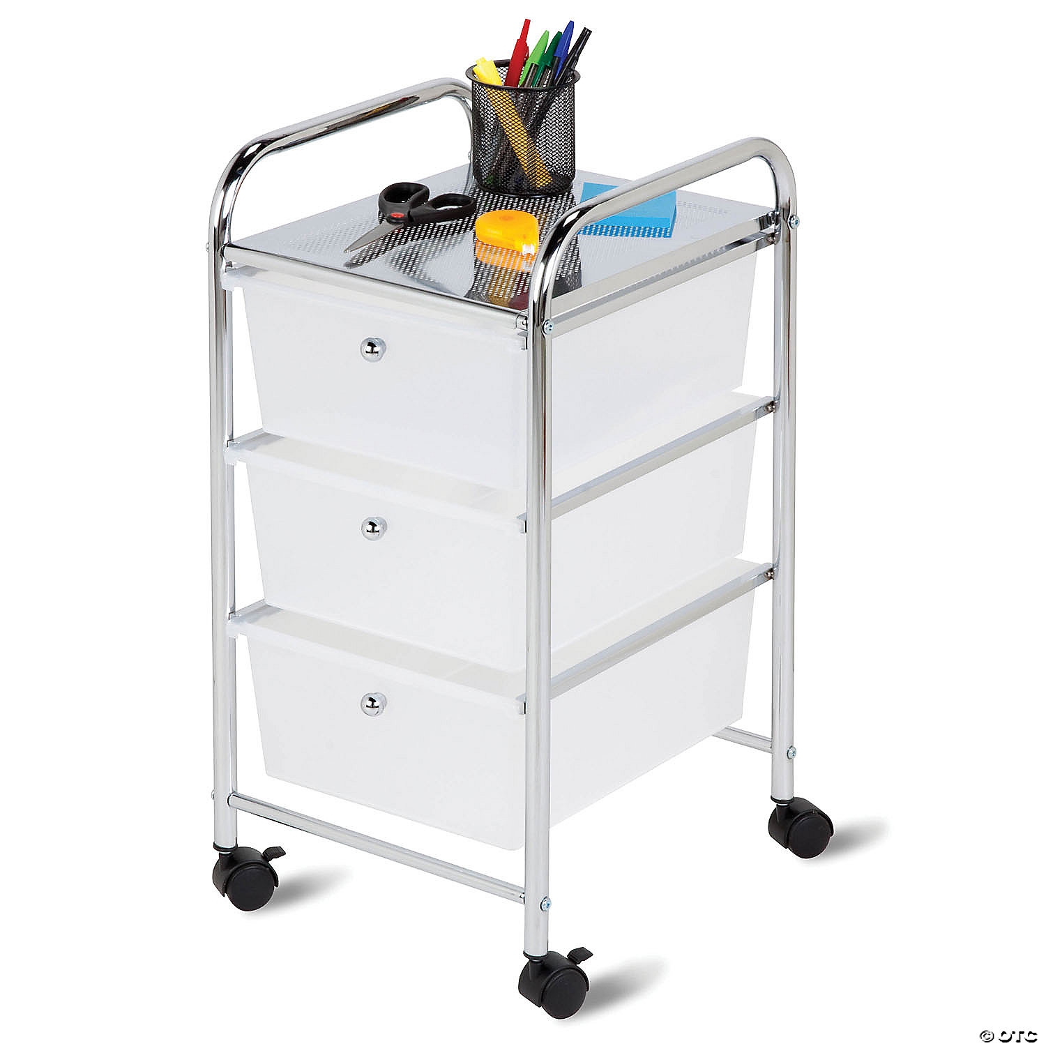 3 Drawer Rolling Storage Cart, 3 Drawer Storage Cart With Wheels
