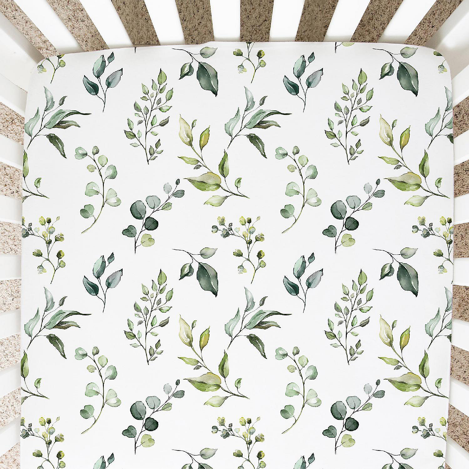 Honey Lemonade Fitted Crib Sheet (Eucalyptus) Oriental Trading