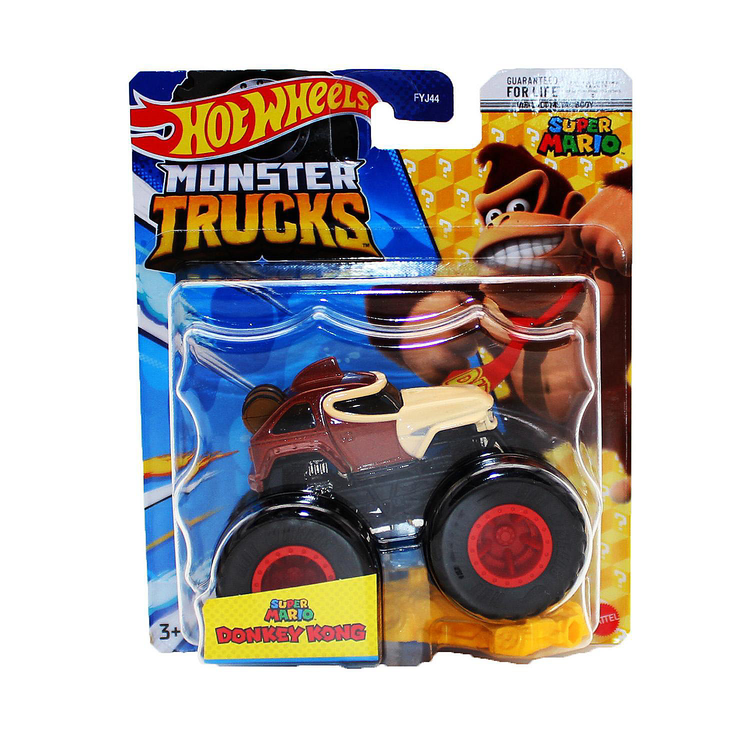 Hot Wheels Monster Trucks 164 Scale Donkey Kong Yellow Crash Car