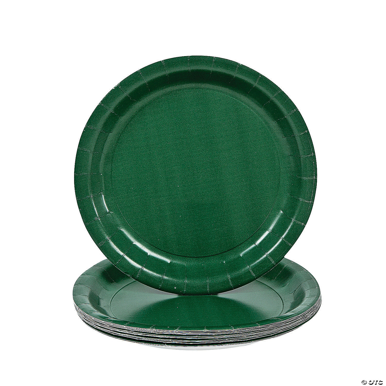 green paper plates