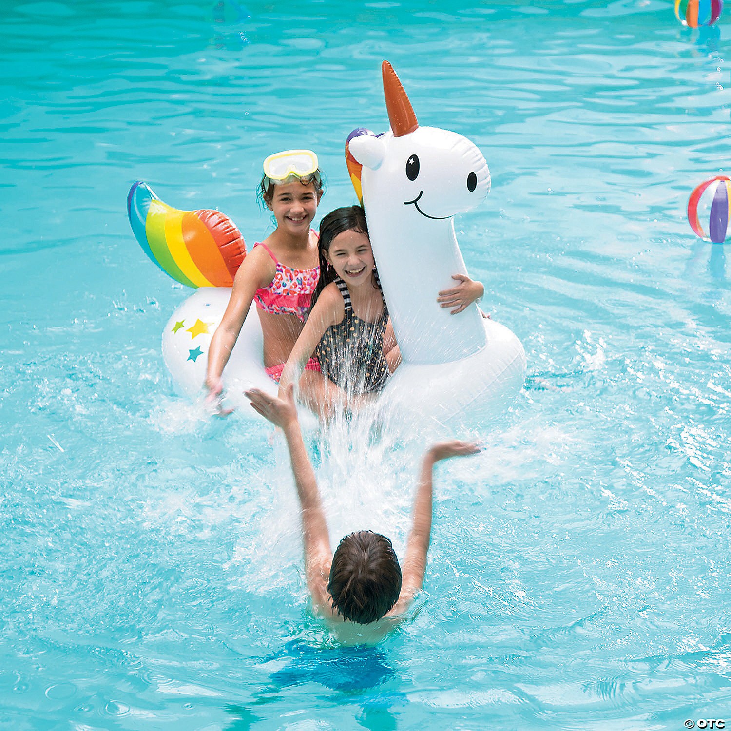 unicorn float swimming