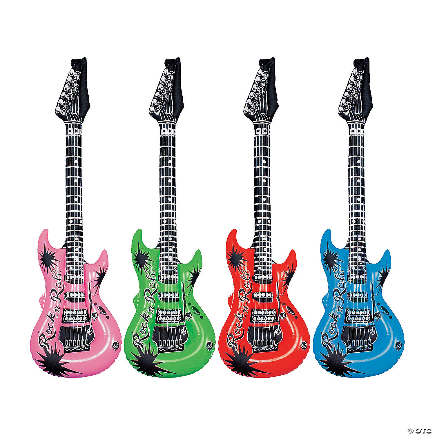 12pcs Aufblasbare Gitarre Luftgitarre Instrument Neon 90cm Rock Party DE Stock 