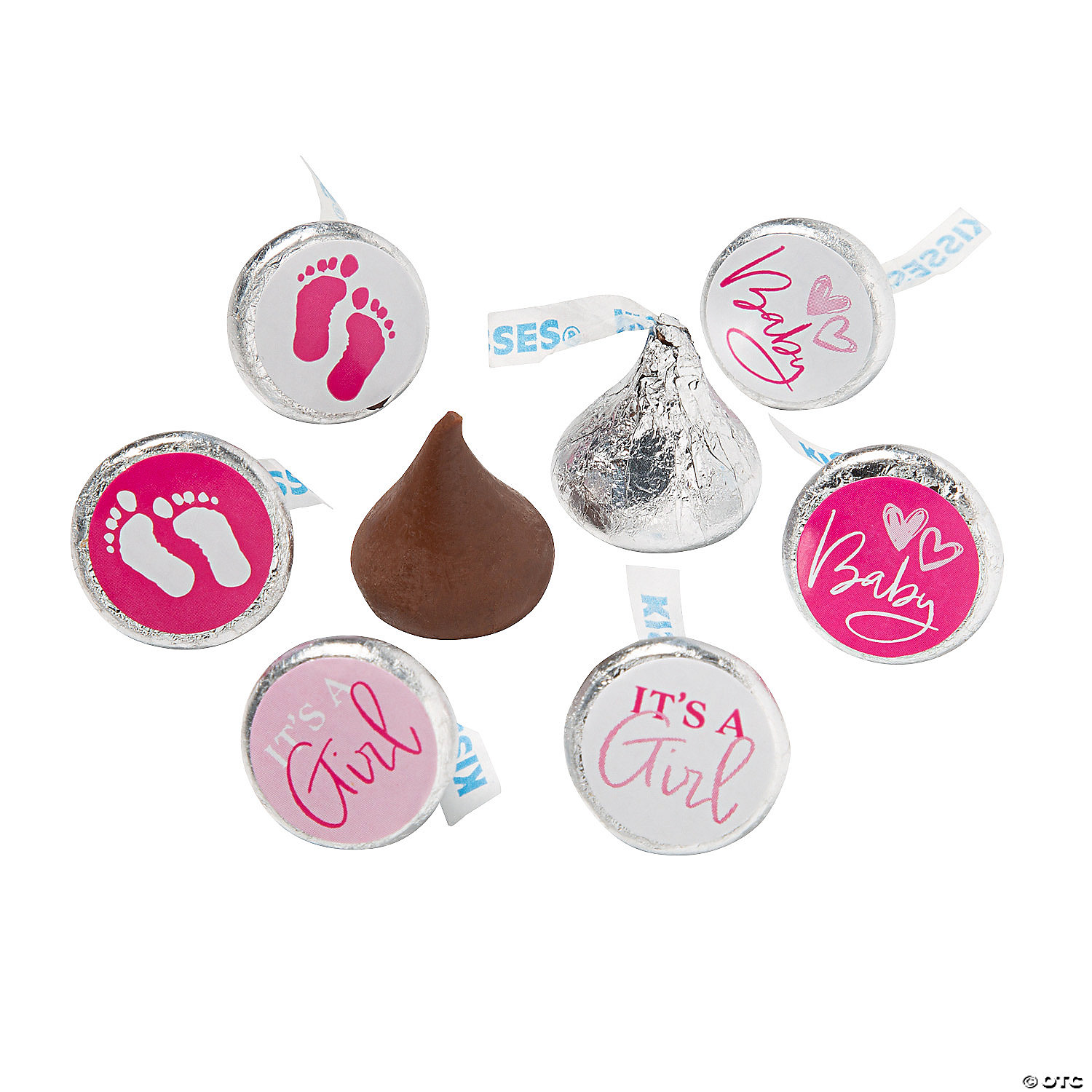 Afdaling september Pence It's a Girl Hershey's® Kisses® Baby Announcement Stickers - 60 Pc. |  Oriental Trading