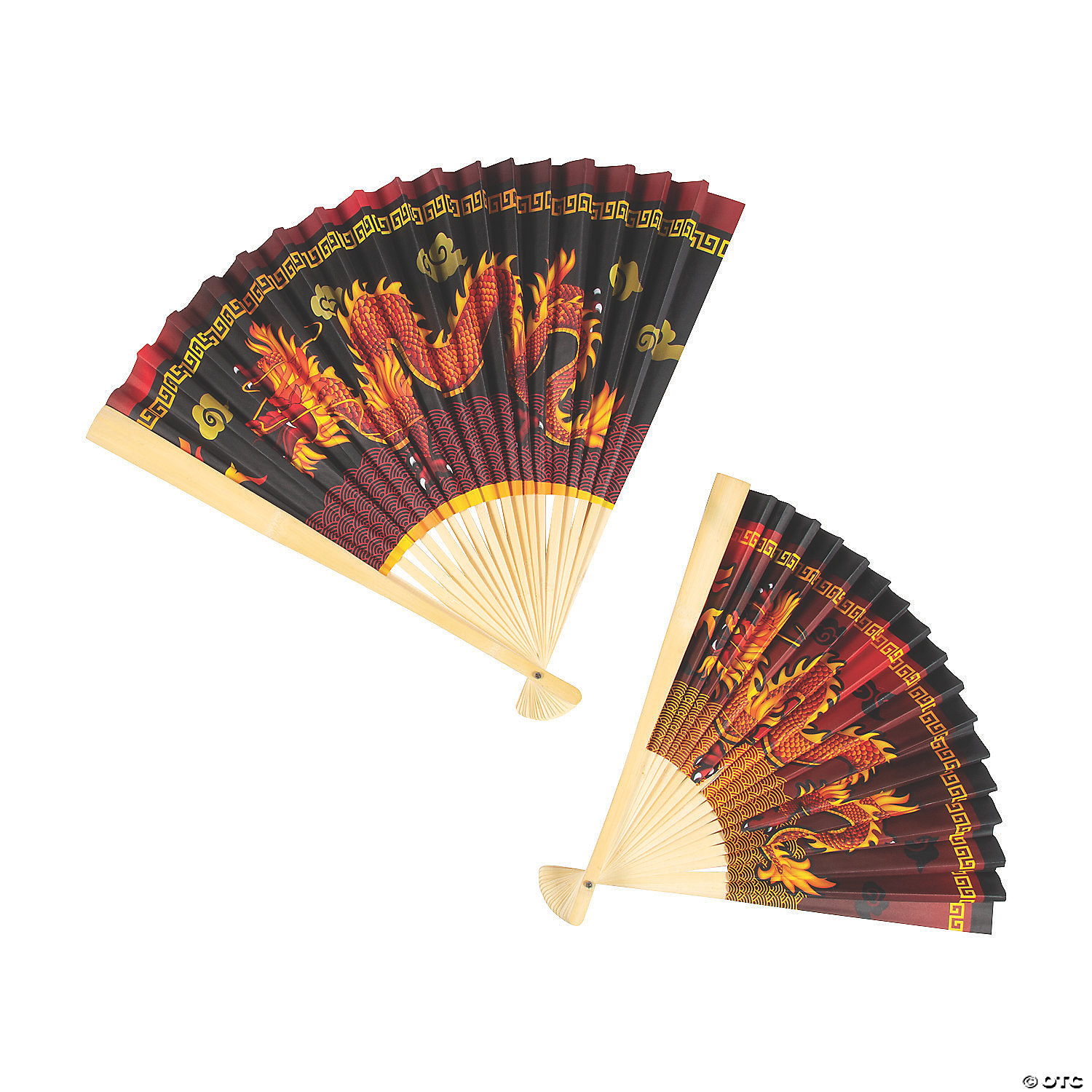 Jumbo Chinese New Year Bamboo Paper Hanging Fans Oriental Trading