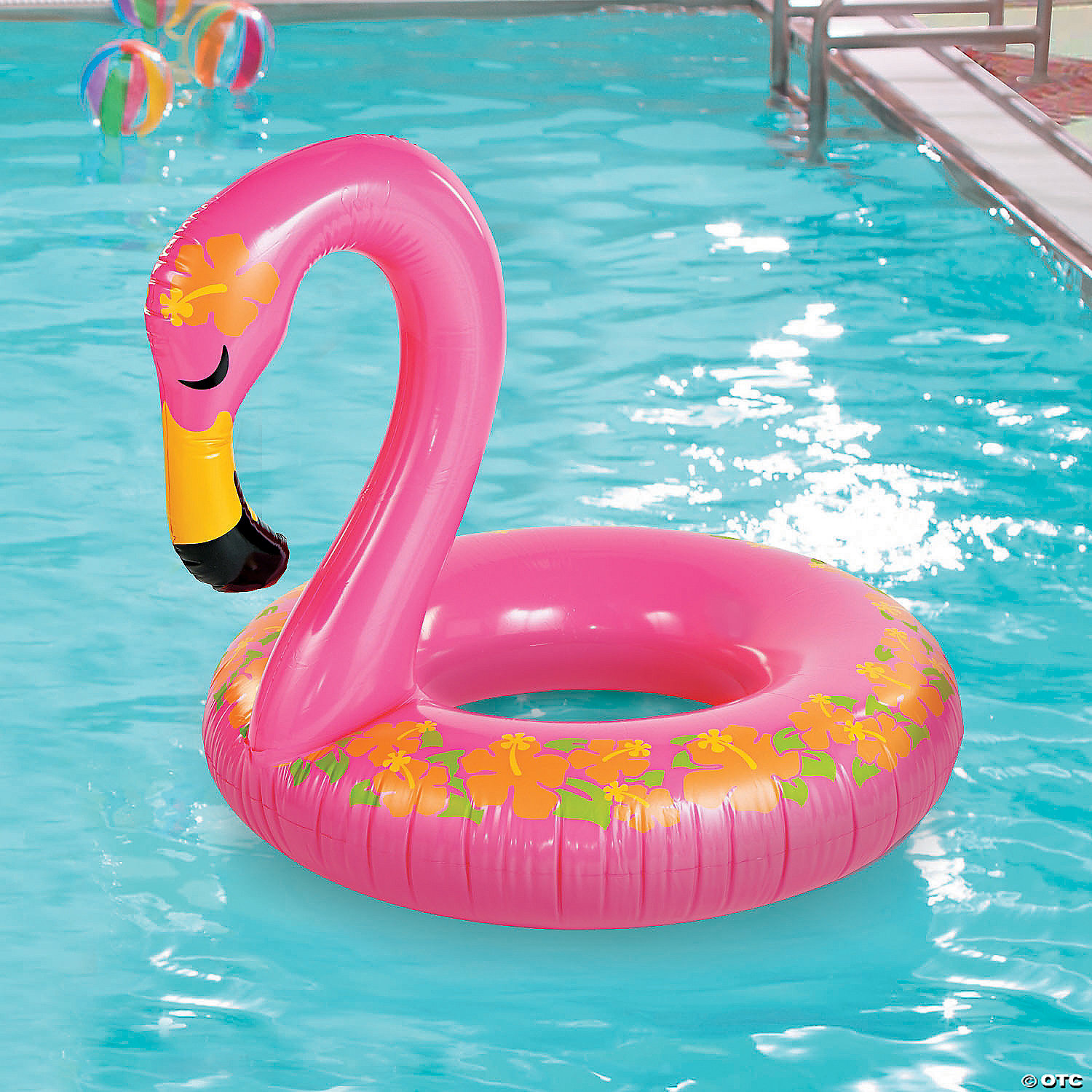 27" Pink Flamingo Inflatable  ~ TROPICAL Luau party decor pool toy blow up bird 