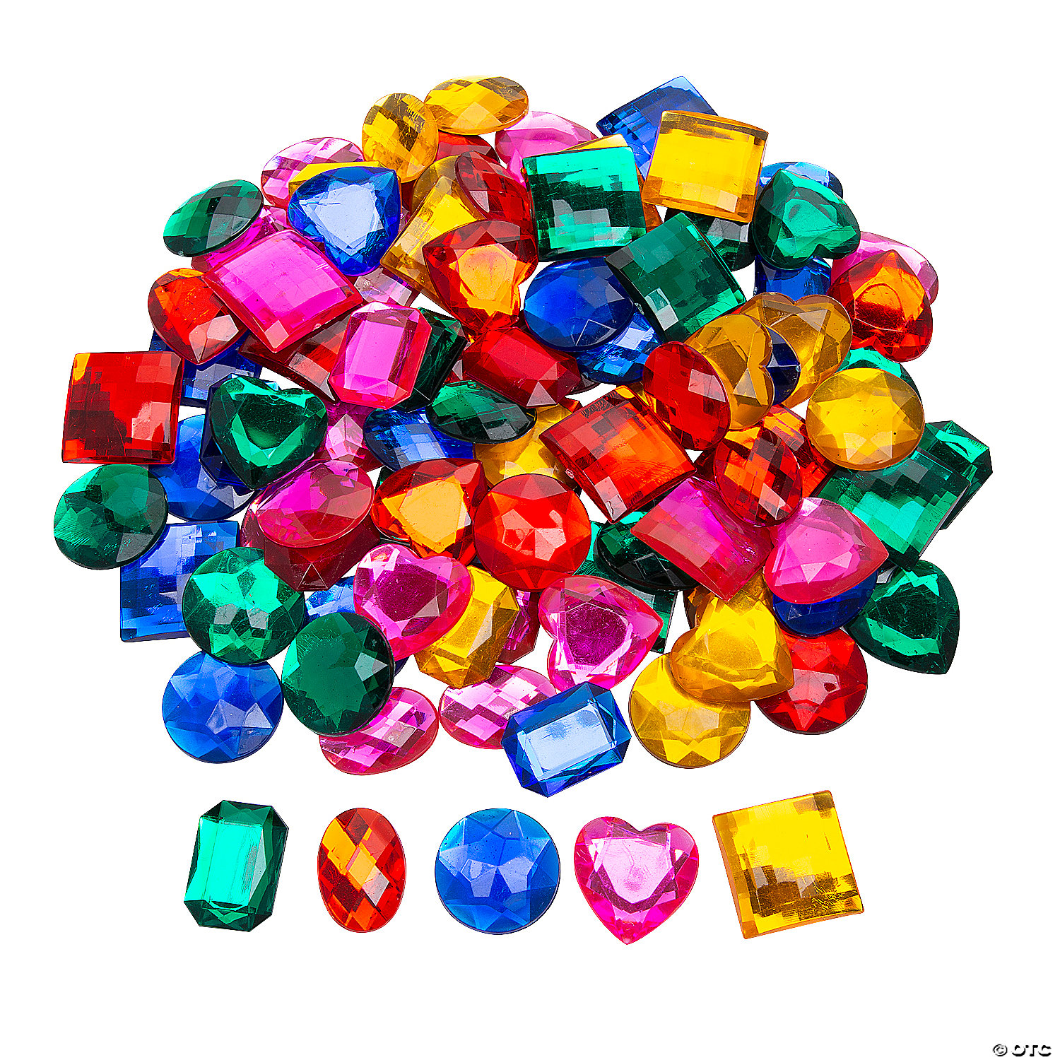 Oriental Trading Company New packs Adhesive Back Geometric Jewels 500 pc 