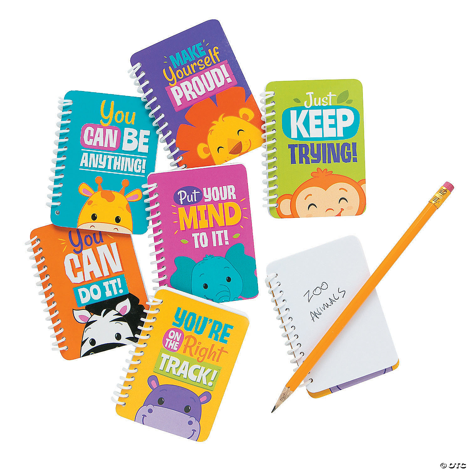 12 x  Mini Jungle Animal Spiral Theme Notebooks Childrens Party Bag Toys 