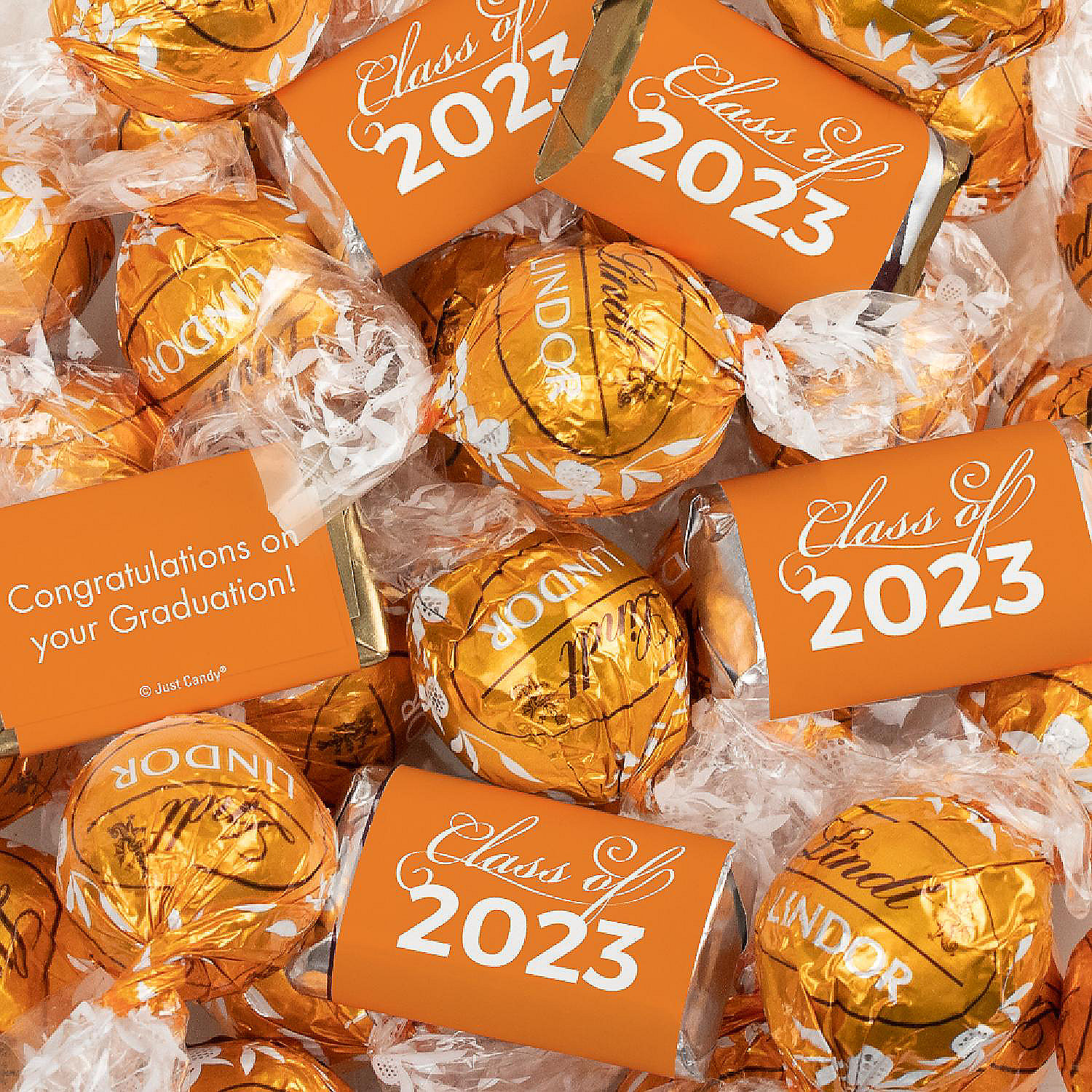 Just Candy 90 Pcs Orange Graduation Candy Party Favors Class of 2024