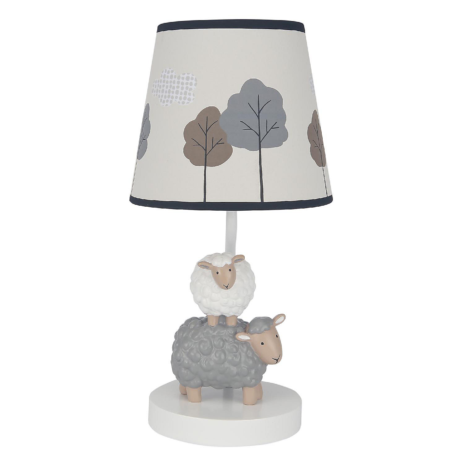 kupon konjugat paritet Lambs & Ivy Baby Farm Grey/White Lamb/Sheep Nursery Lamp with Shade & Bulb  | Oriental Trading