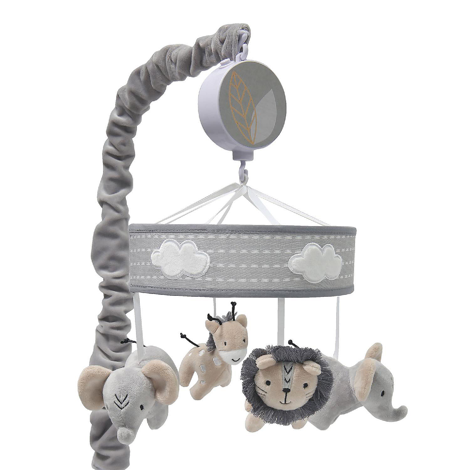 Lambs & Ivy Jungle Safari Musical Baby Crib Mobile - Gray, Beige, White,  Animals | Oriental Trading