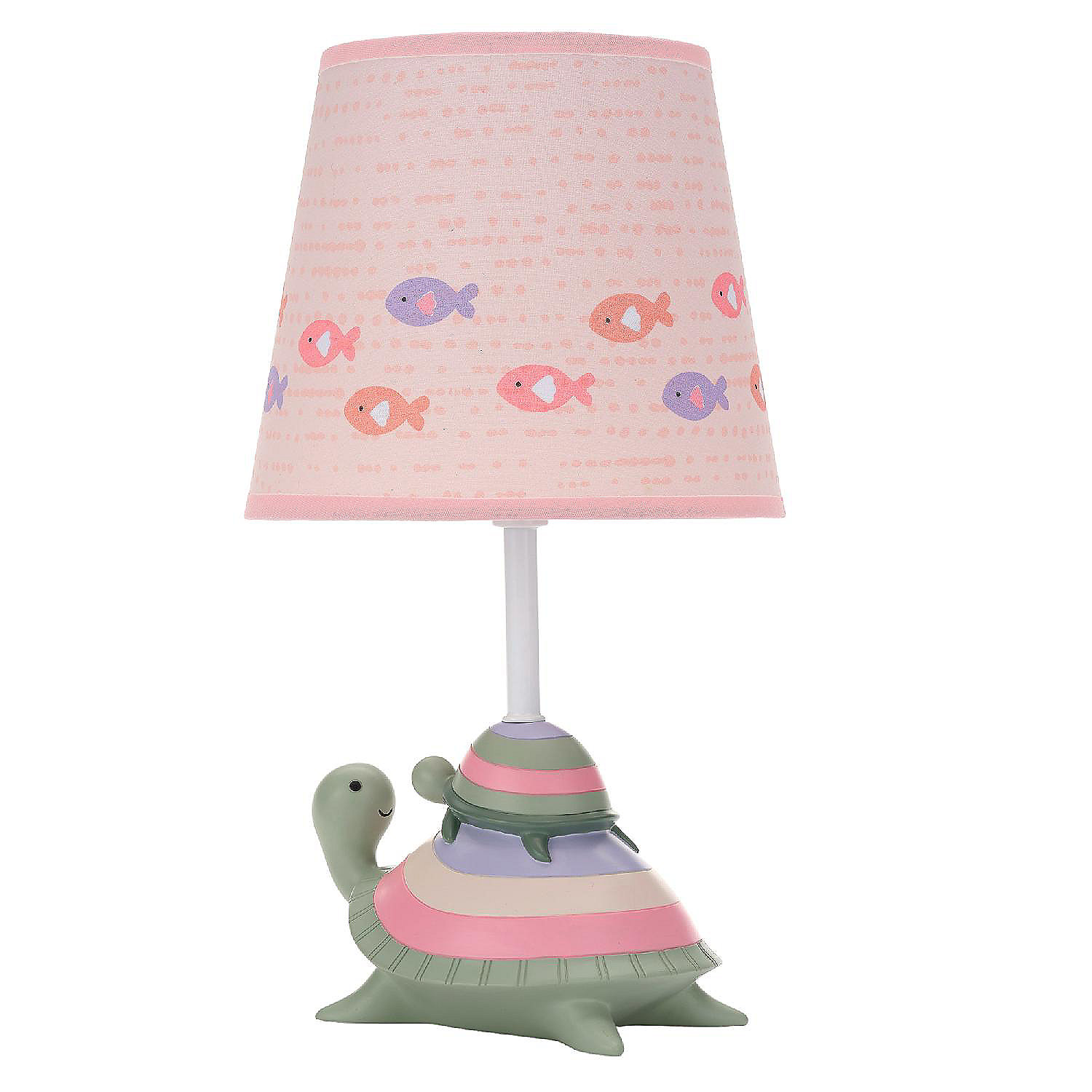Lambs and Ivy Sea Dreams Turtles Nursery Lamp with Shade and Bulb Pink