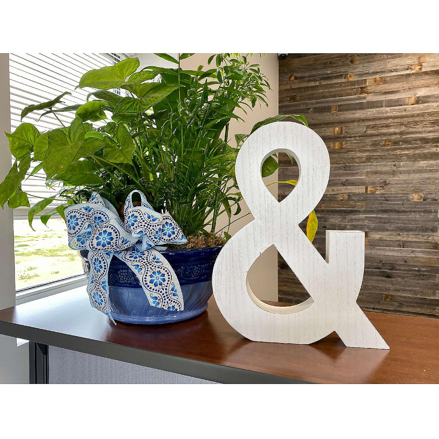 Large Decorative Free Standing White Decorative Monogram Wood Letter ...