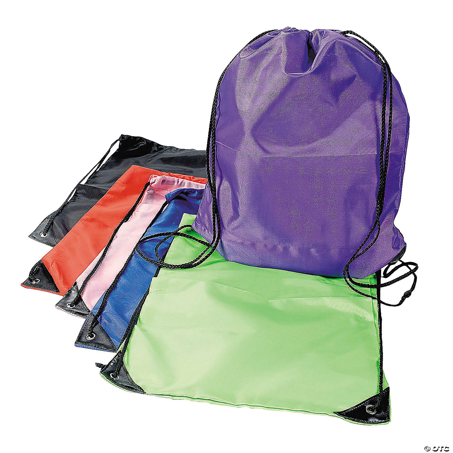 Drawstring Backpack Colorful Chevron Gym Bag 