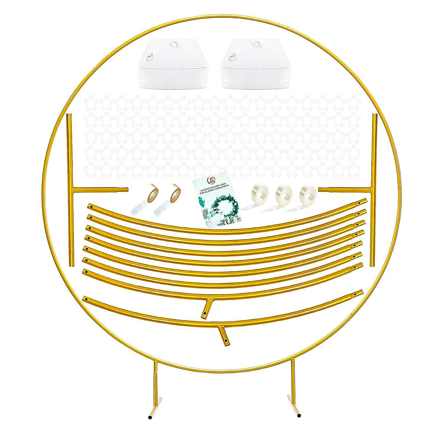 Large Metal Round Balloon Arch Kit Wedding, Party & Baby Shower Decor