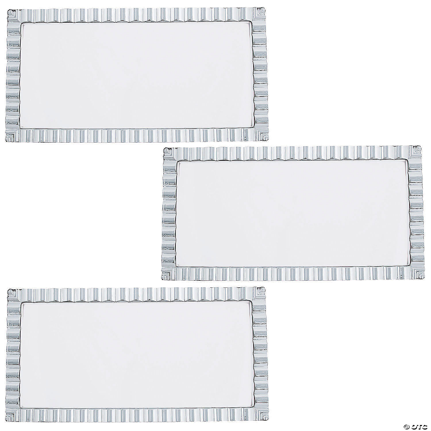 2 Pack Round Wavy Edge Serving Tray