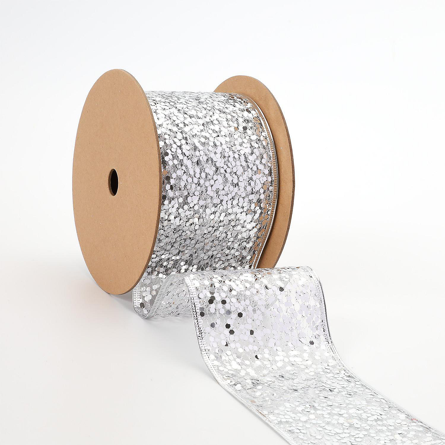 Wired Sequin Glitter Ribbon For Christmas And Holiday Bows...