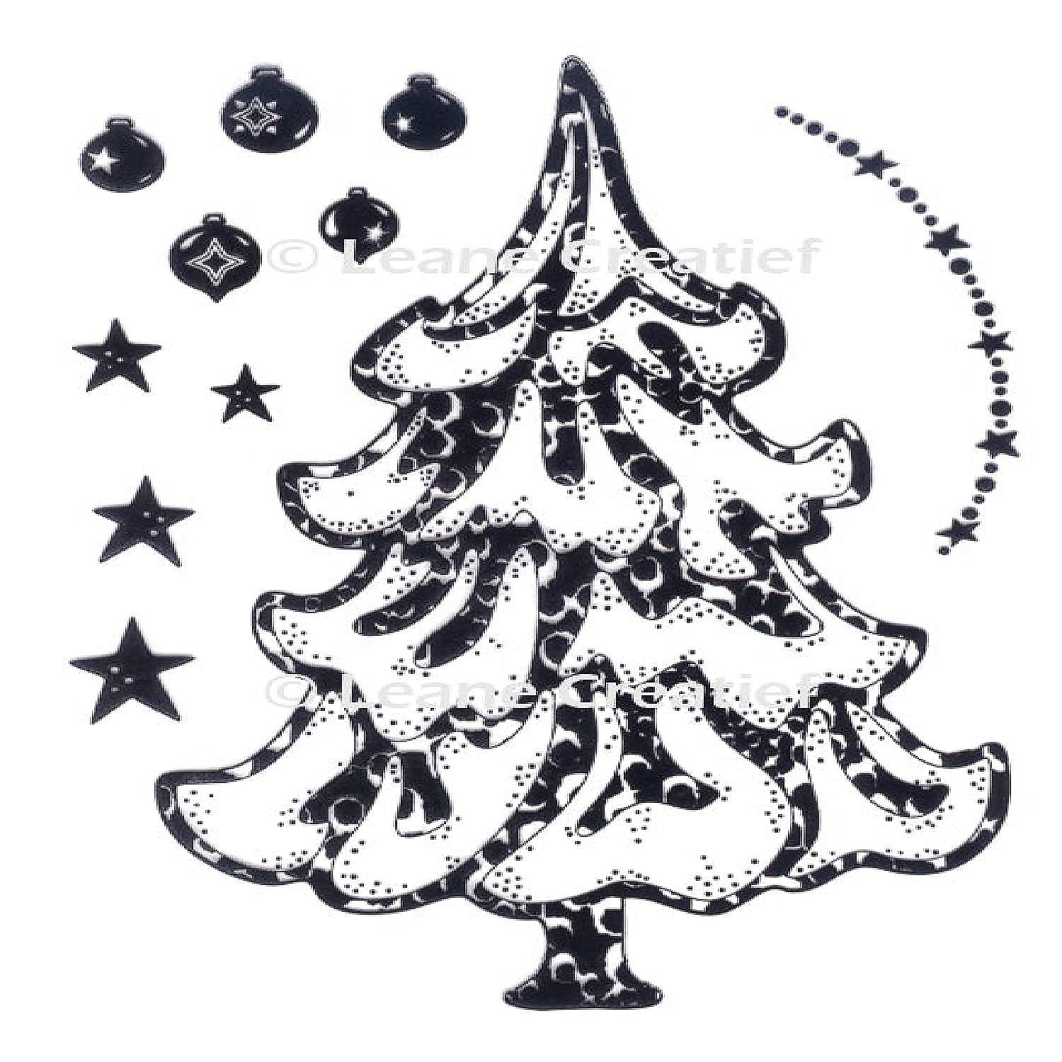 Clear Cling Rubber Stamp Christmas  Leane Creatief LeCrea 