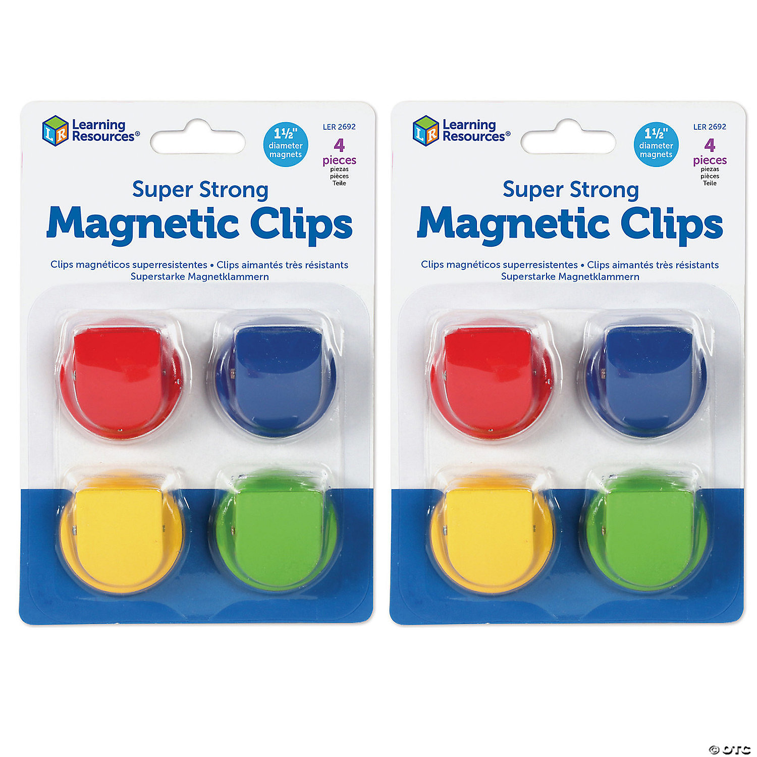 Learning Resources Super Strong Magnetic Clips, 1 1/2