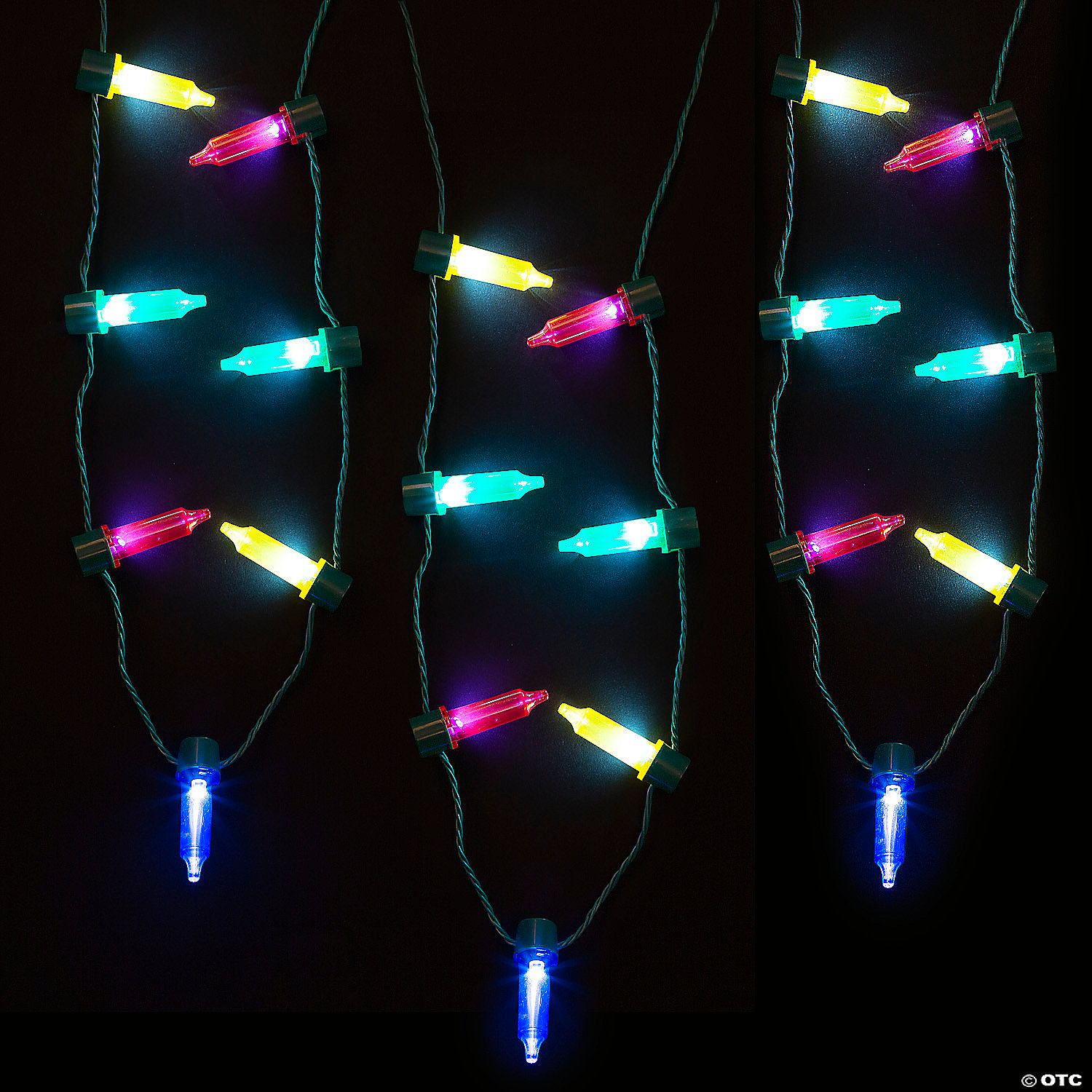 LightUp Christmas Lightbulb Necklaces 6 Pc.
