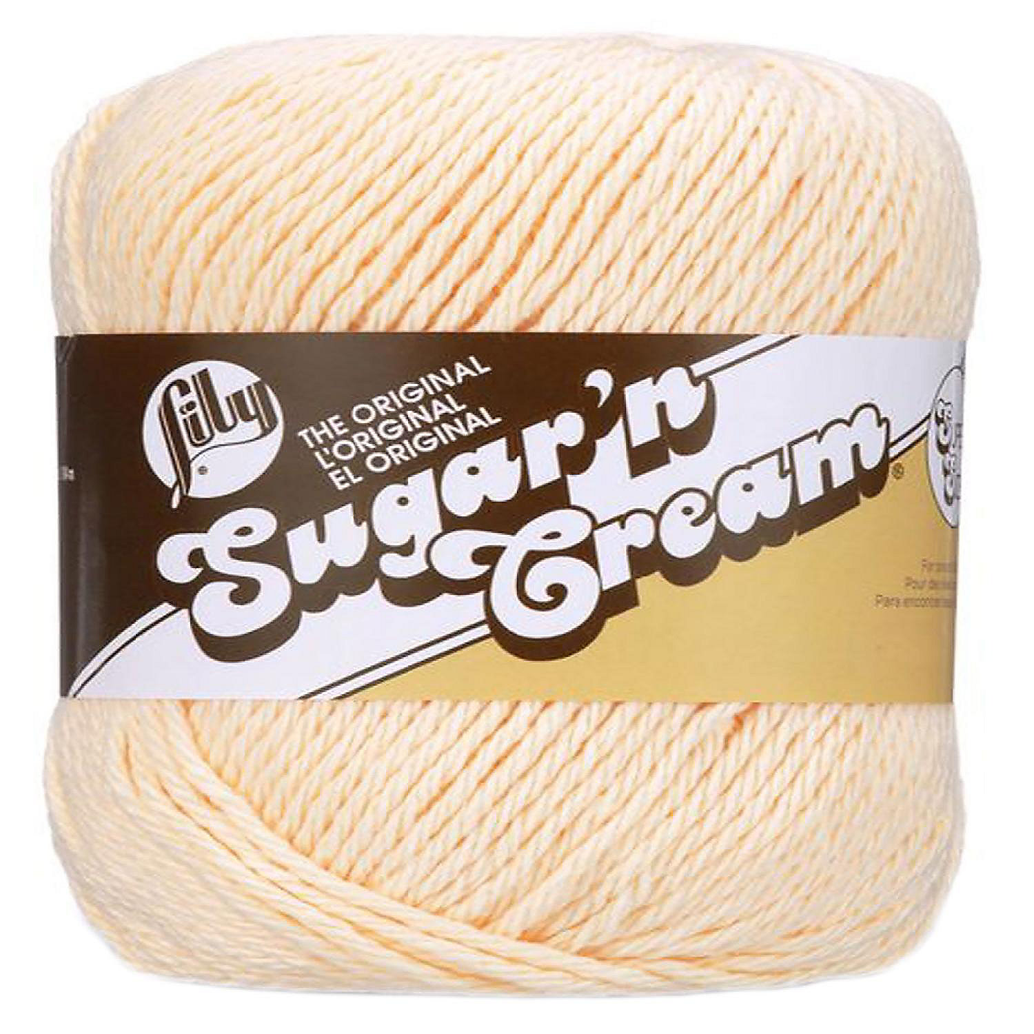Sugar'N Cream Garn – Super Size Knäuel In Gelb | 100% Baumwolle, Ideal Für Häkeln & Stricken