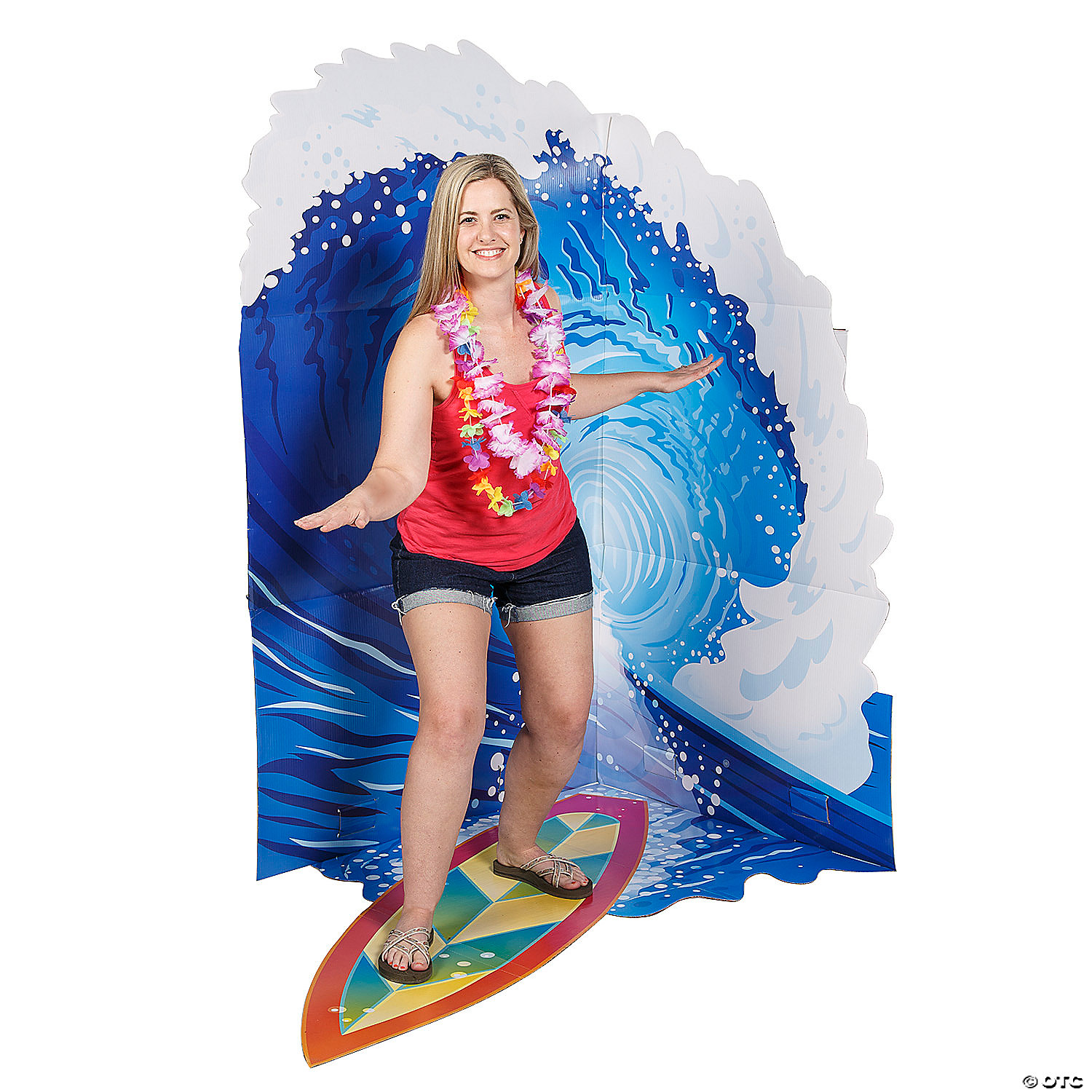 Surfboard Cardboard StandUp Oriental Trading ubicaciondepersonas