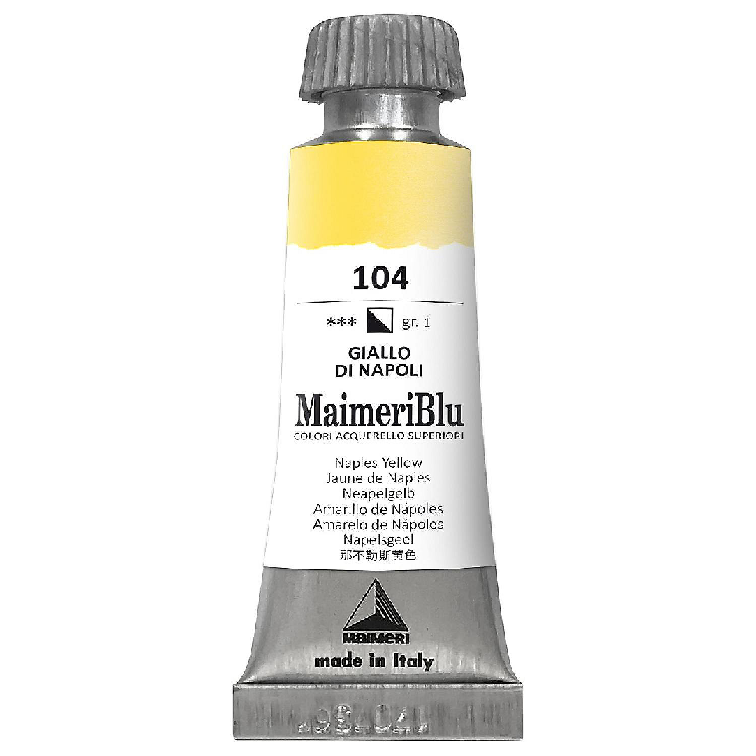 MaimeriBlu Superior Watercolor Paint 12mlNaples Yellow Oriental Trading