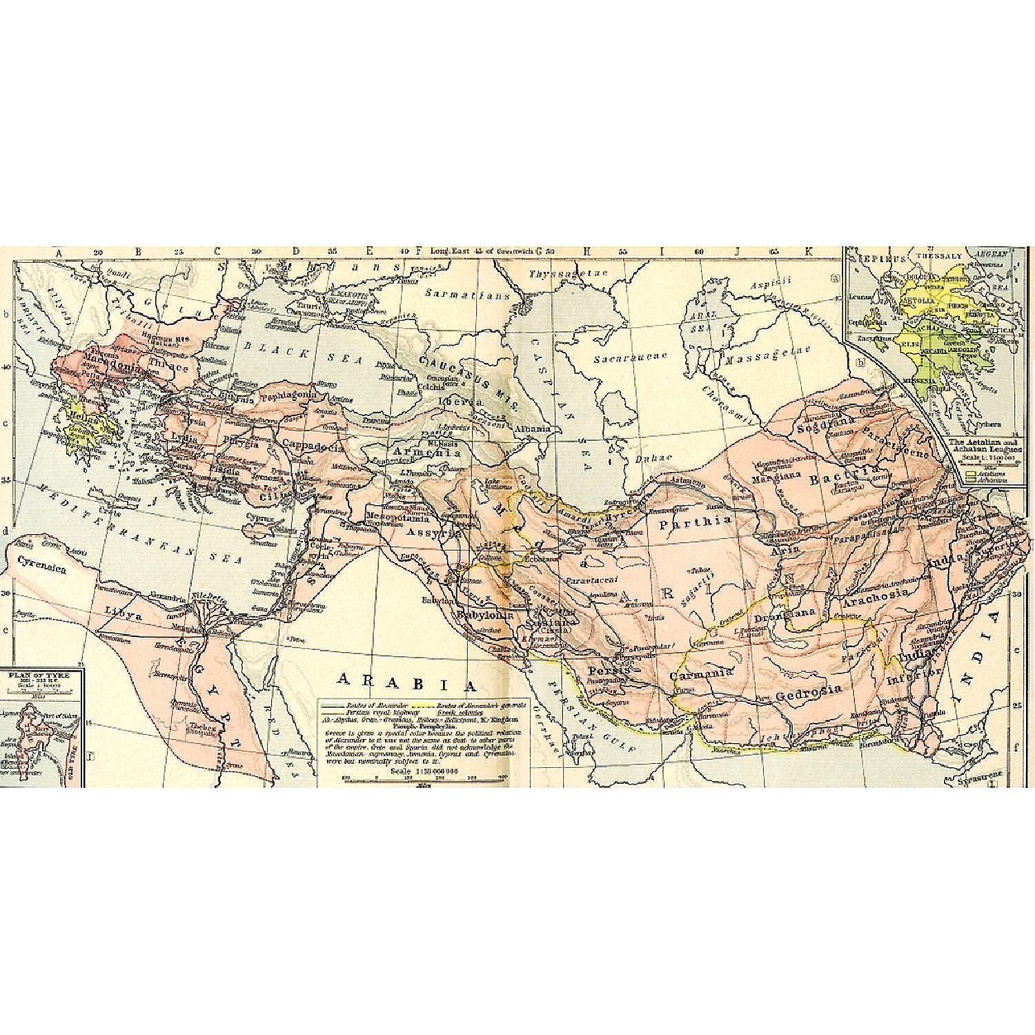 Map Of The Macedonian Empire 336 323 B.c. From Historical Atlas