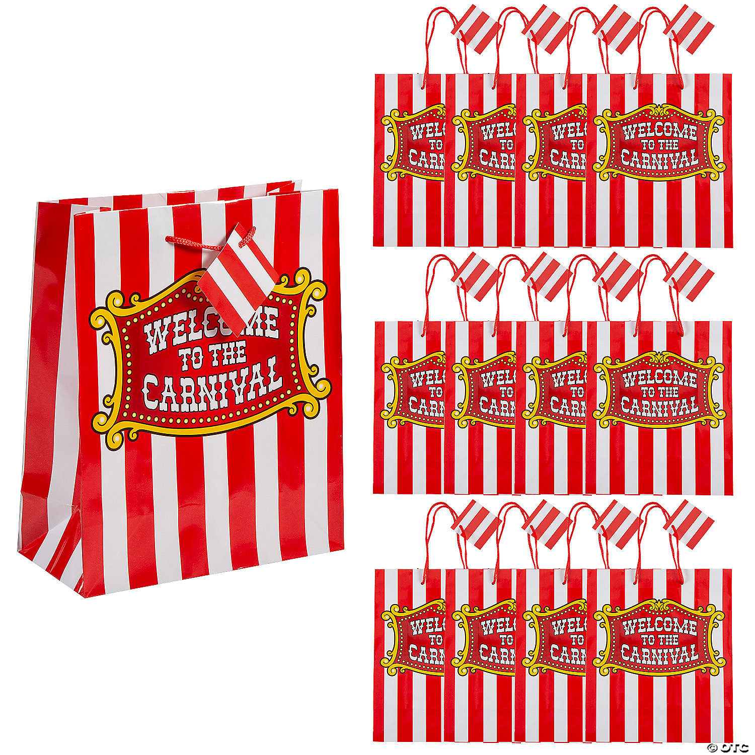 Bulk Pack 36 Bags Carnival Big top Circus Treat Bags 