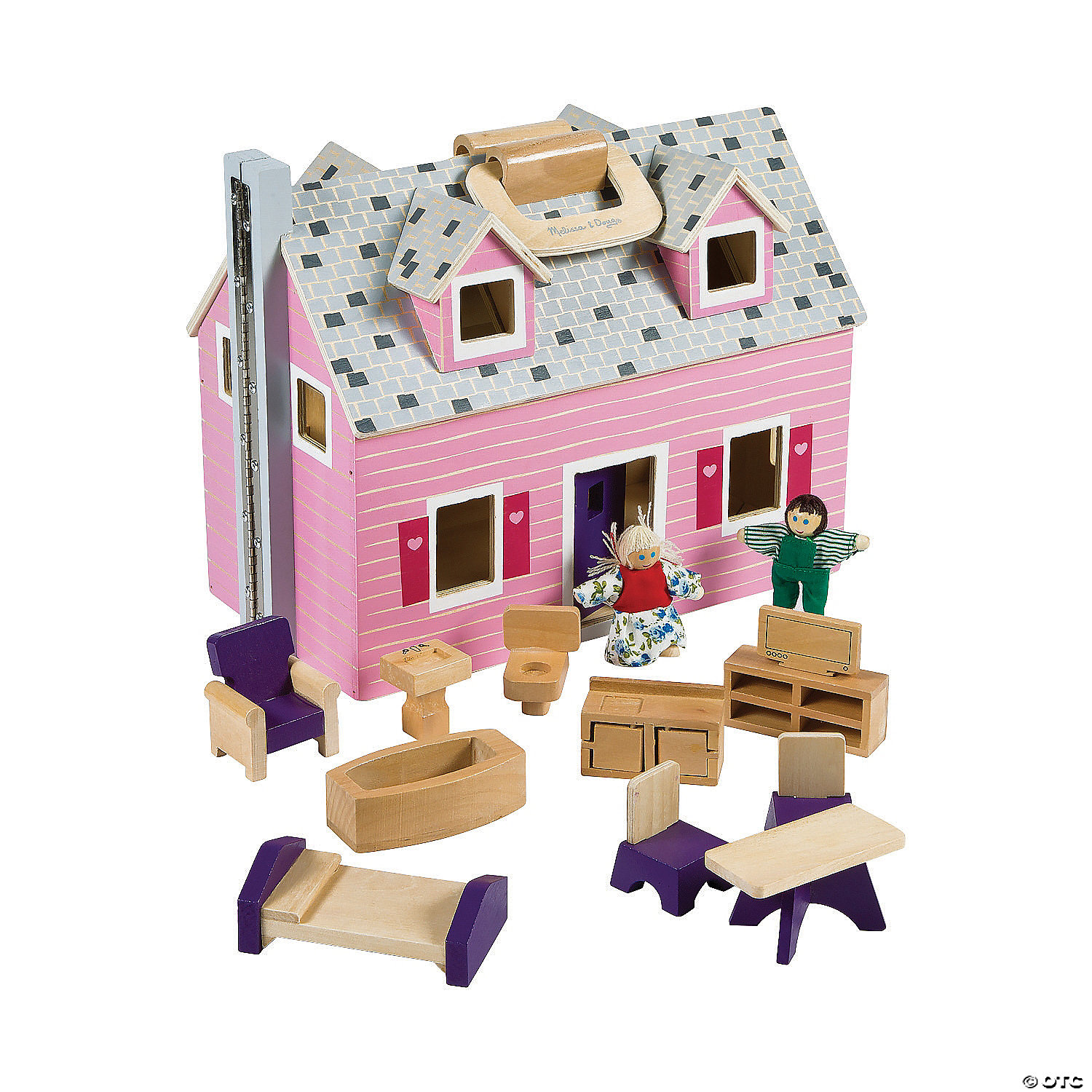 melissa and doug pink dollhouse
