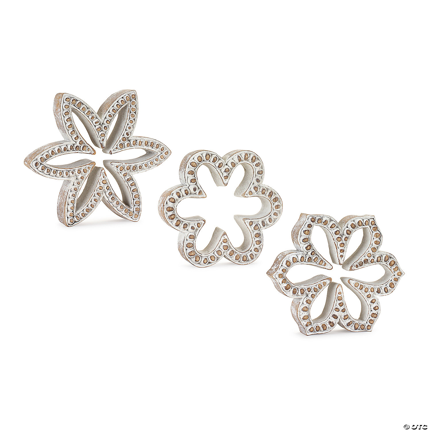 Melrose International Flower Outline (Set Of 3) 7In | Oriental Trading