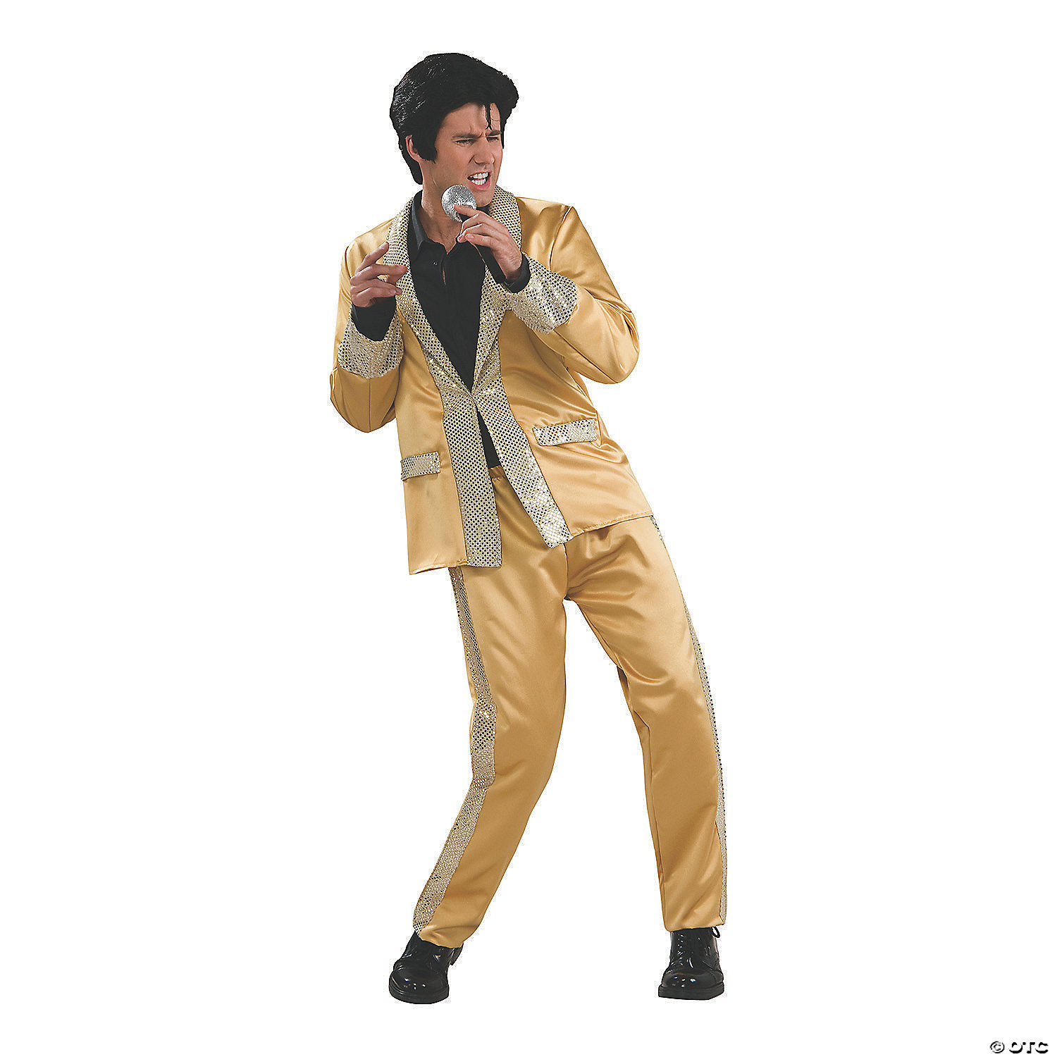Deluxe Gold Satin Elvis Costume