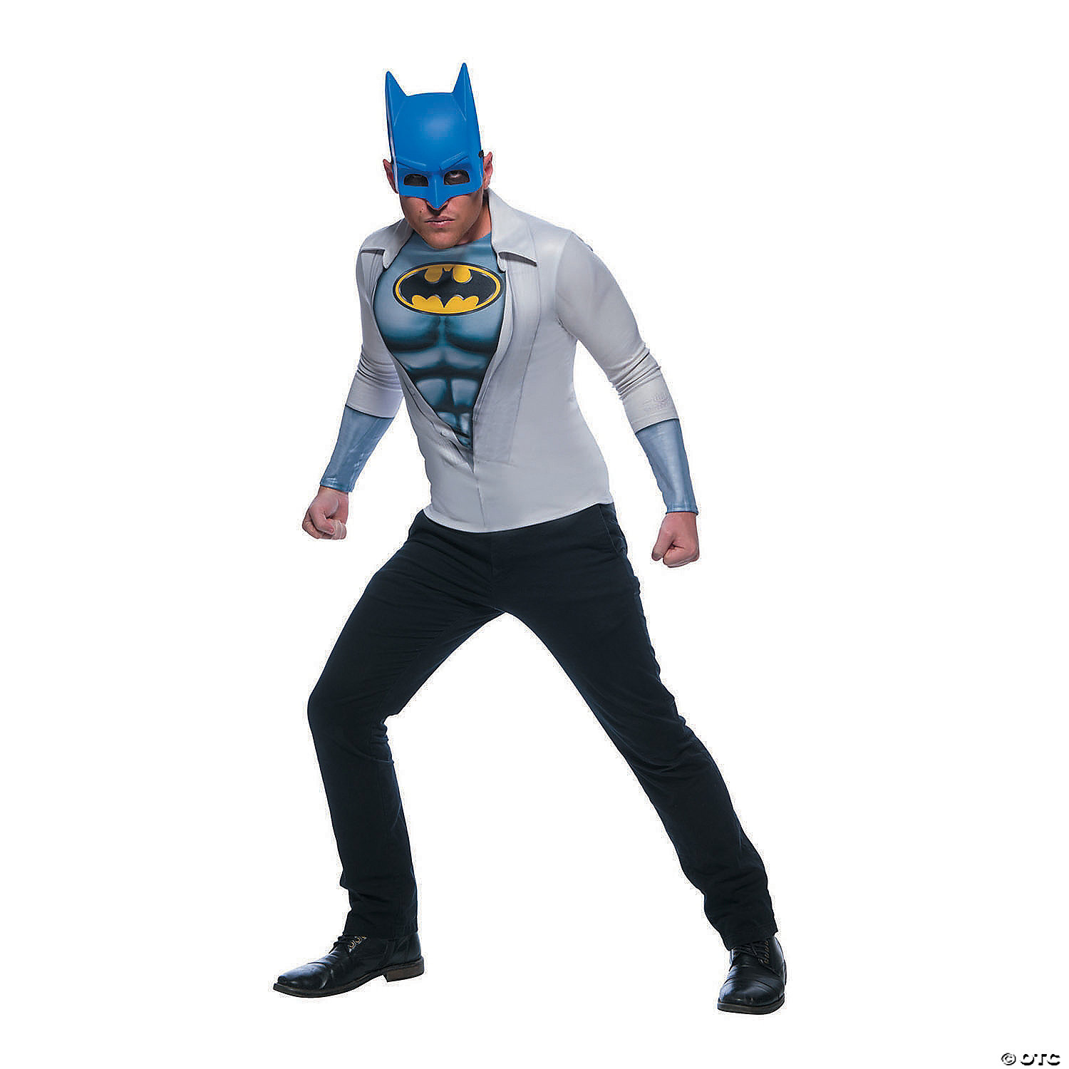 teksten haakje Pogo stick sprong Men's Photo Real Batman Costume Top | Oriental Trading