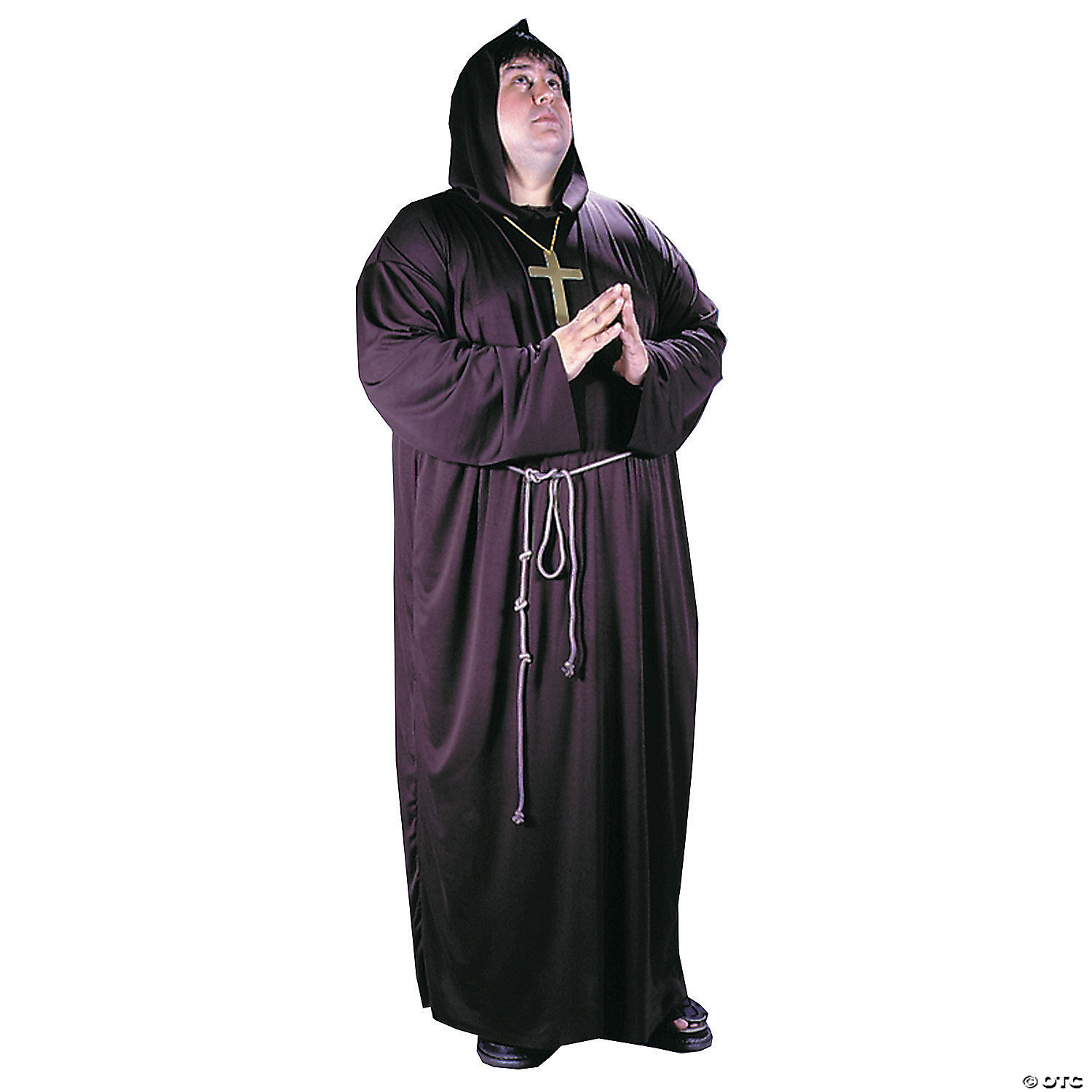 MONK RELIGIOUS MEDIEVAL ROBE WIG ADULT MENS PLUS SIZE DRESS UP HALLOWEEN COSTUME