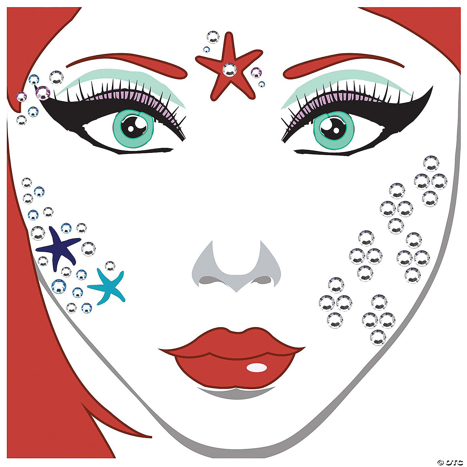 Mermaid Face Decal Oriental Trading