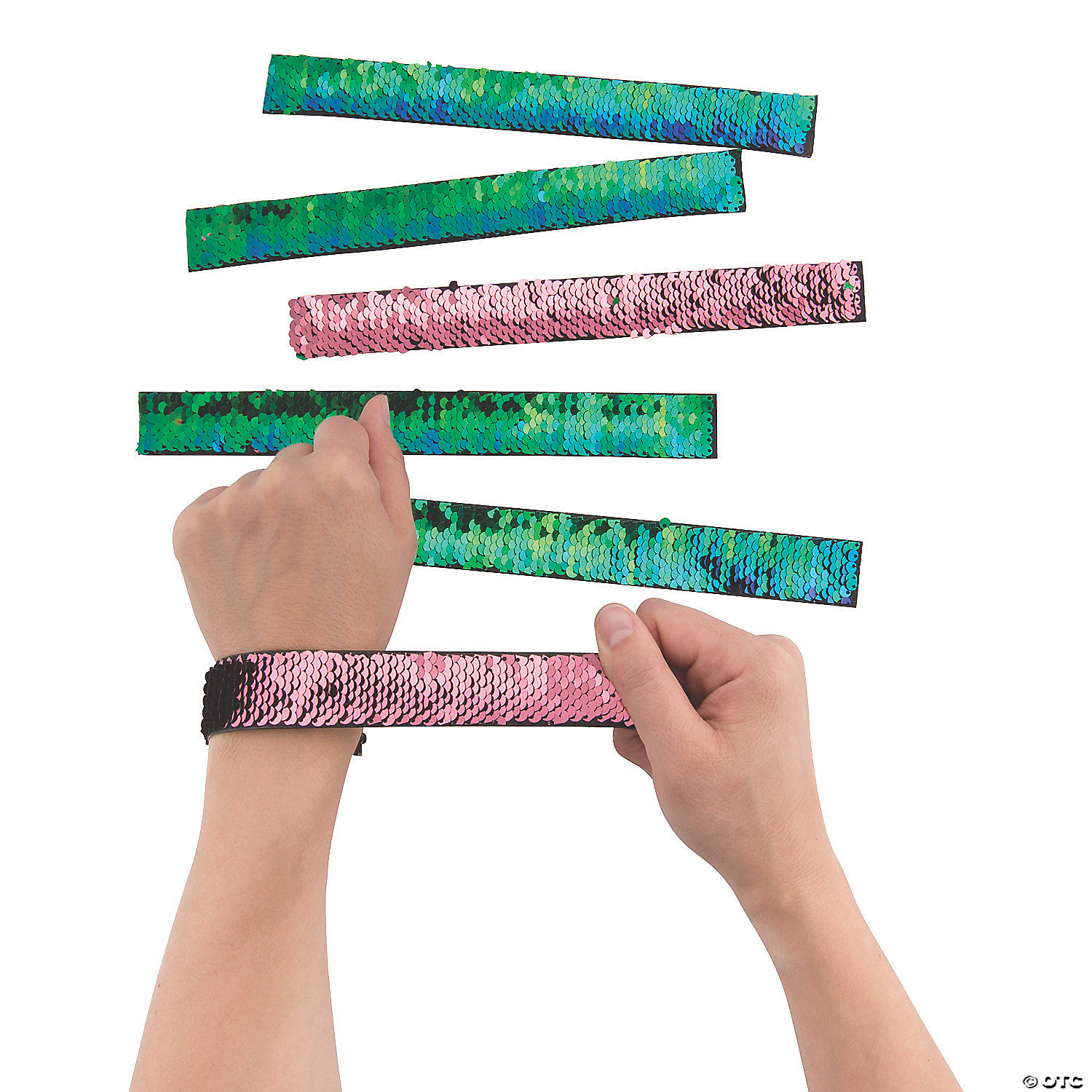 Download Mermaid Reversible Sequin Slap Bracelets Oriental Trading