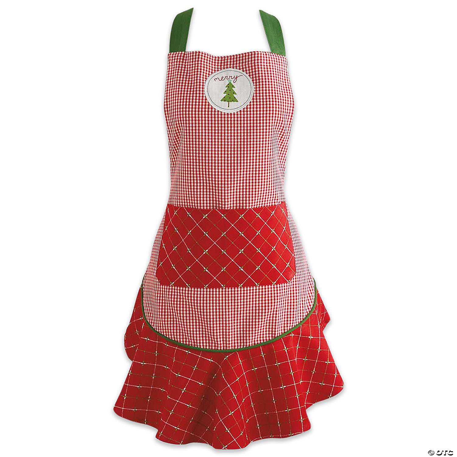Merry Christmas Ruffle Apron