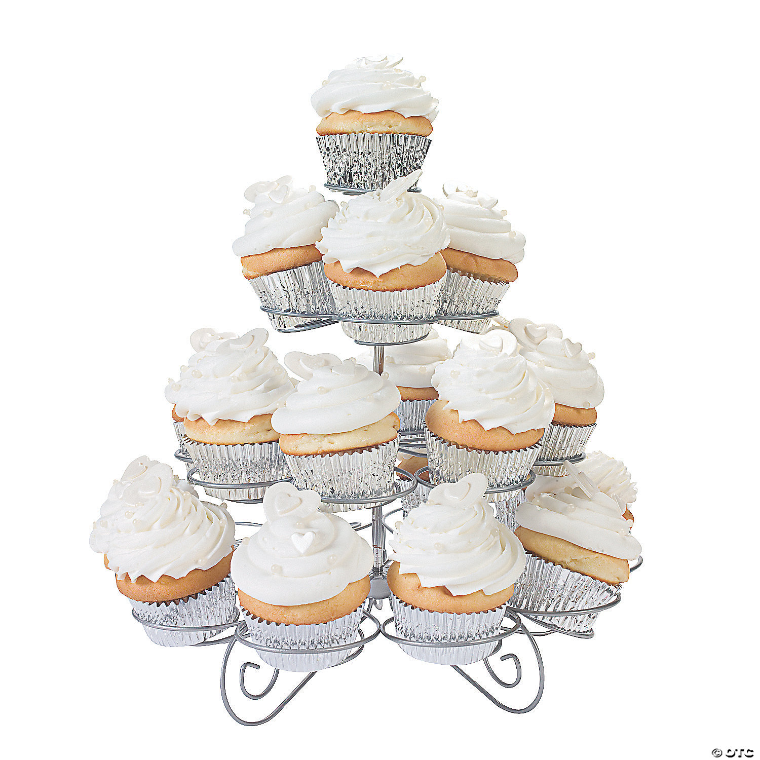 3 Tiers METALLIC GOLD 14" Cardboard Cupcake Stand Party Dessert Holder Events 
