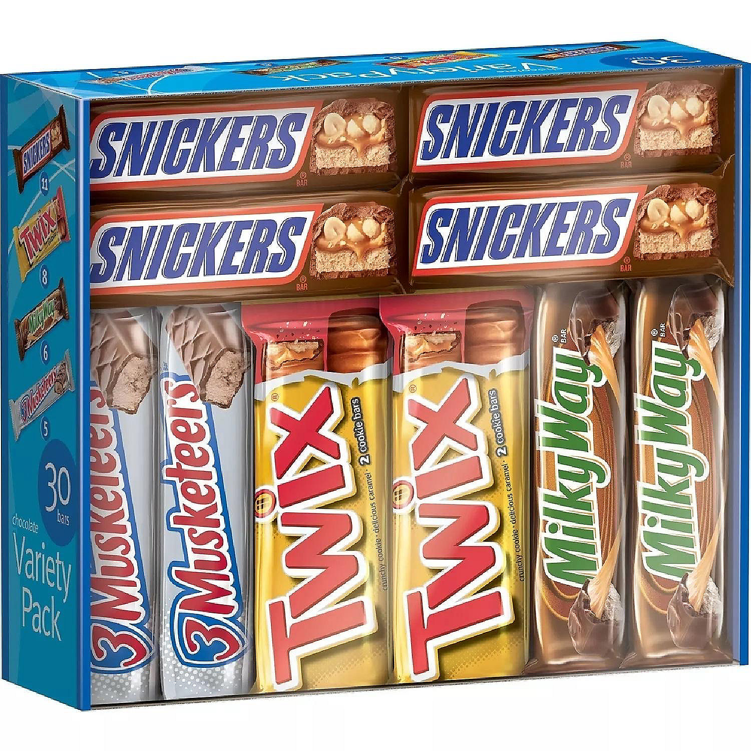 Milky Way, Snickers, Twix & More Full Size Bulk Chocolate Candy Bars