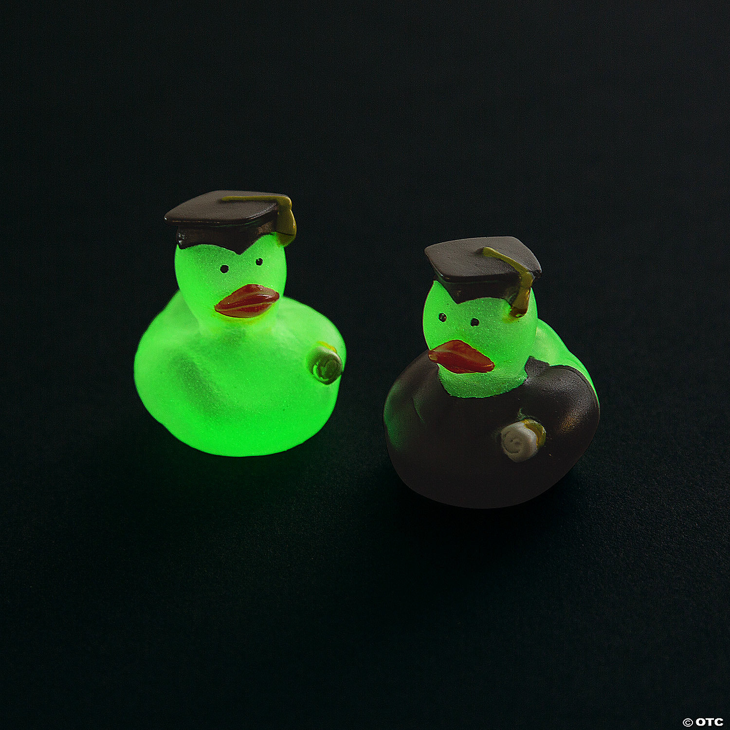 24 Mini Glow In The Dark Duckies Rubber Ducks Party Favors 