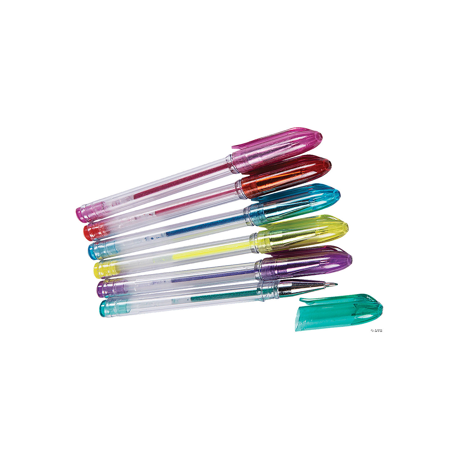 6 Assorted Colour Glitter & Scented Gel Pens Back to School Office Crafting 