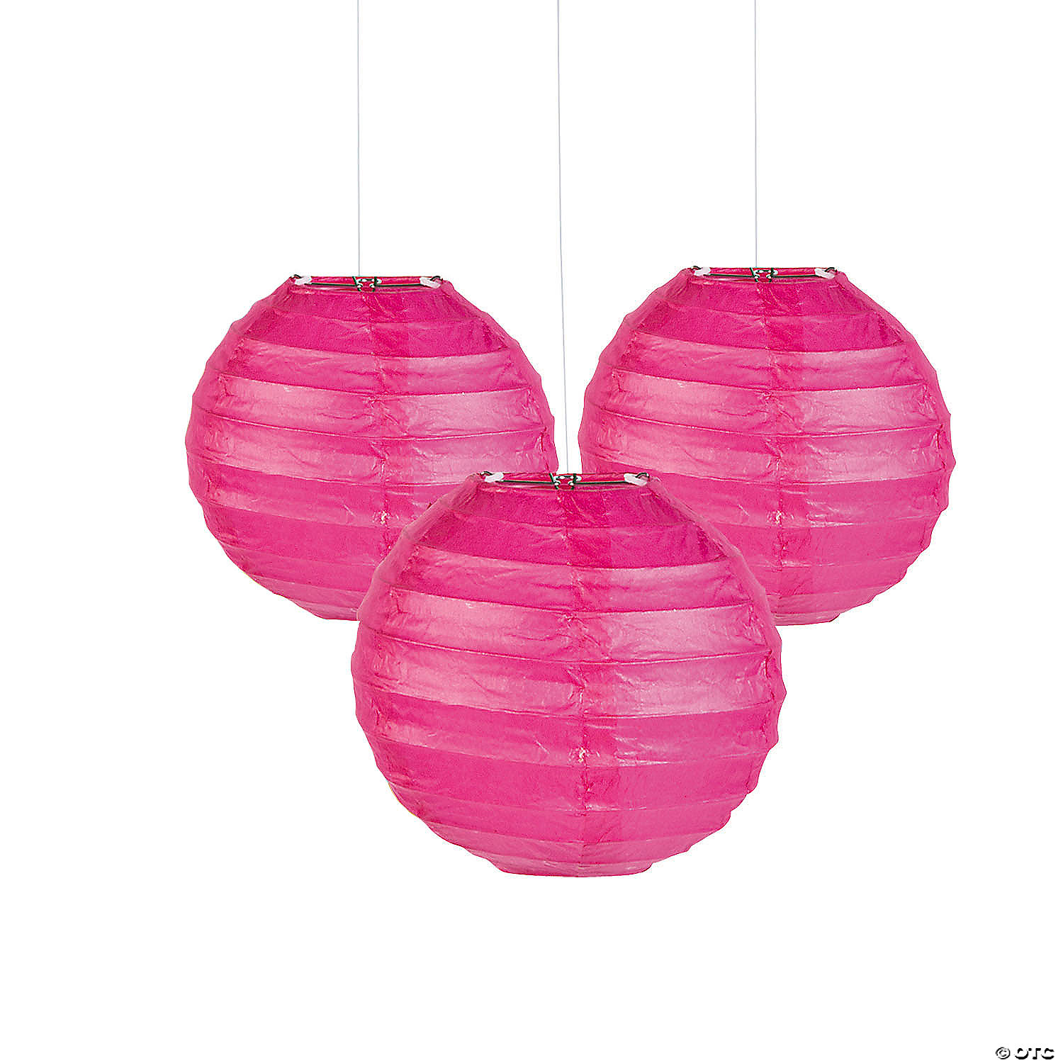 pink paper lanterns