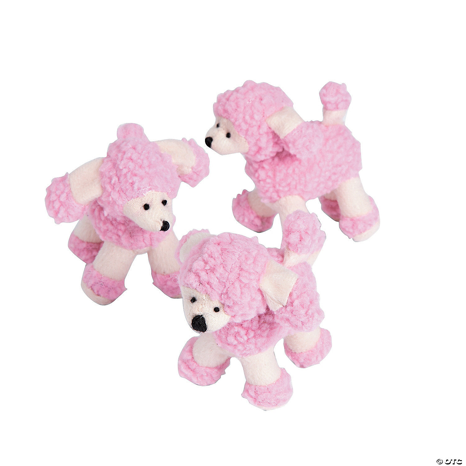 Mini Pink Stuffed Poodles - 12 Pc. | Oriental Trading