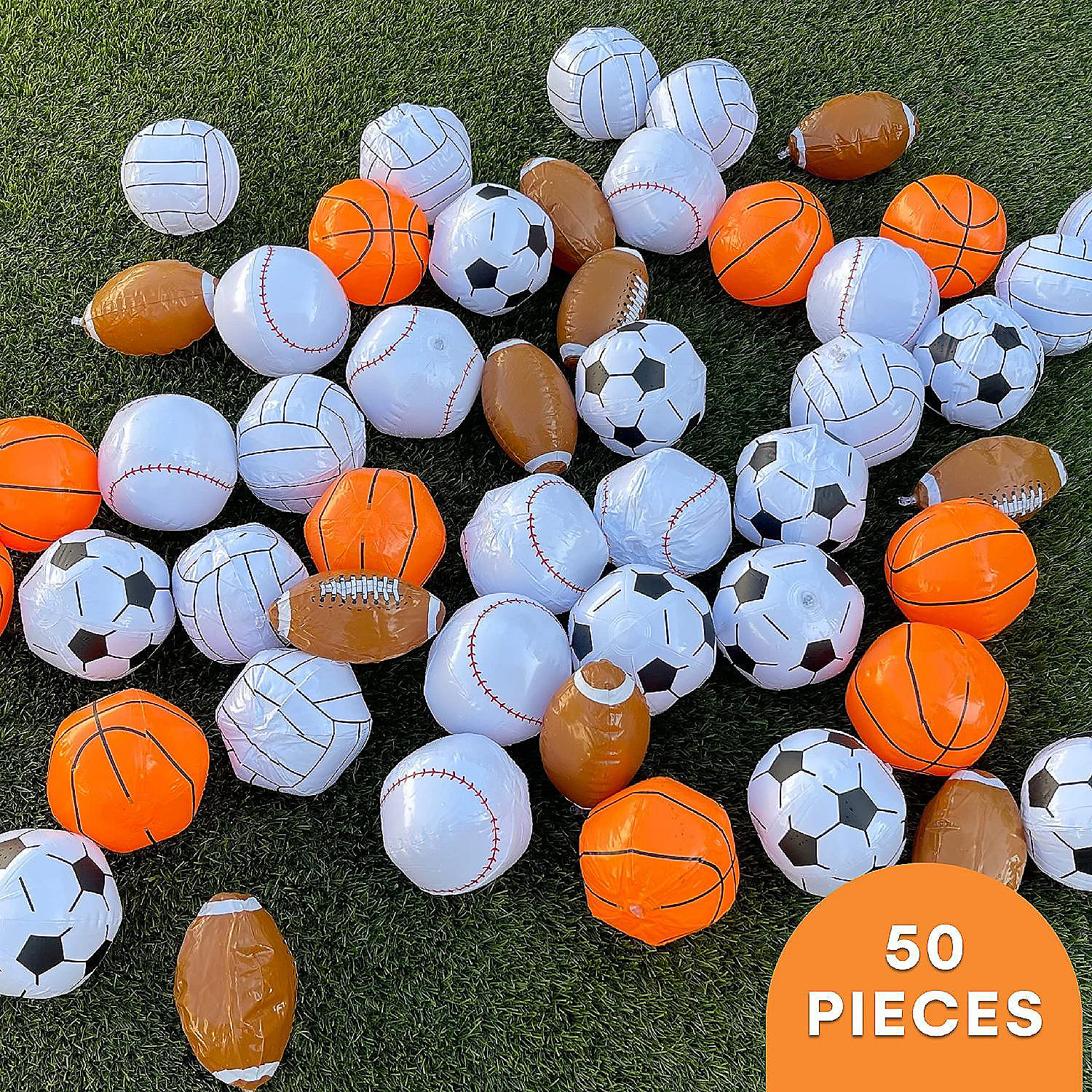 Mini Sport Balls Bulk 9" 50 Piece