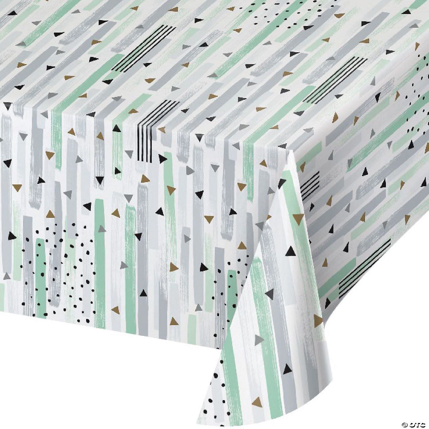 Minted Milestone Chocolate Chip Mint Paper Tablecloths, 3 ct Oriental