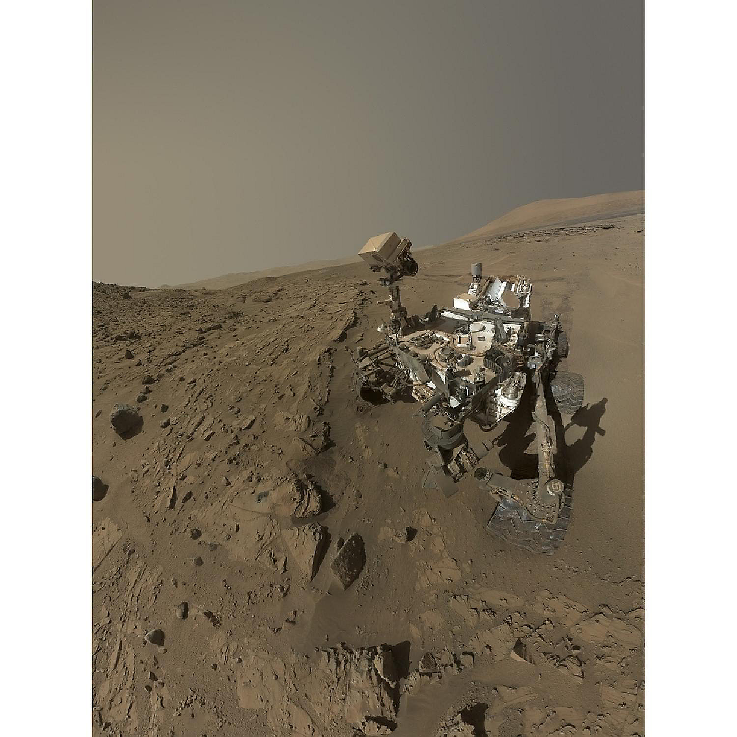 NASA's Curiosity Mars rover on Mars Poster Print 12 x 16