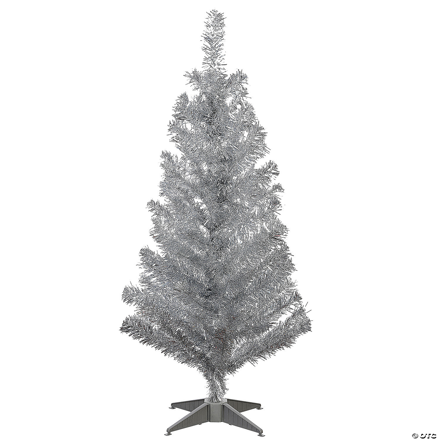 National Tree Company 3 ft. Silver Tinsel Tree